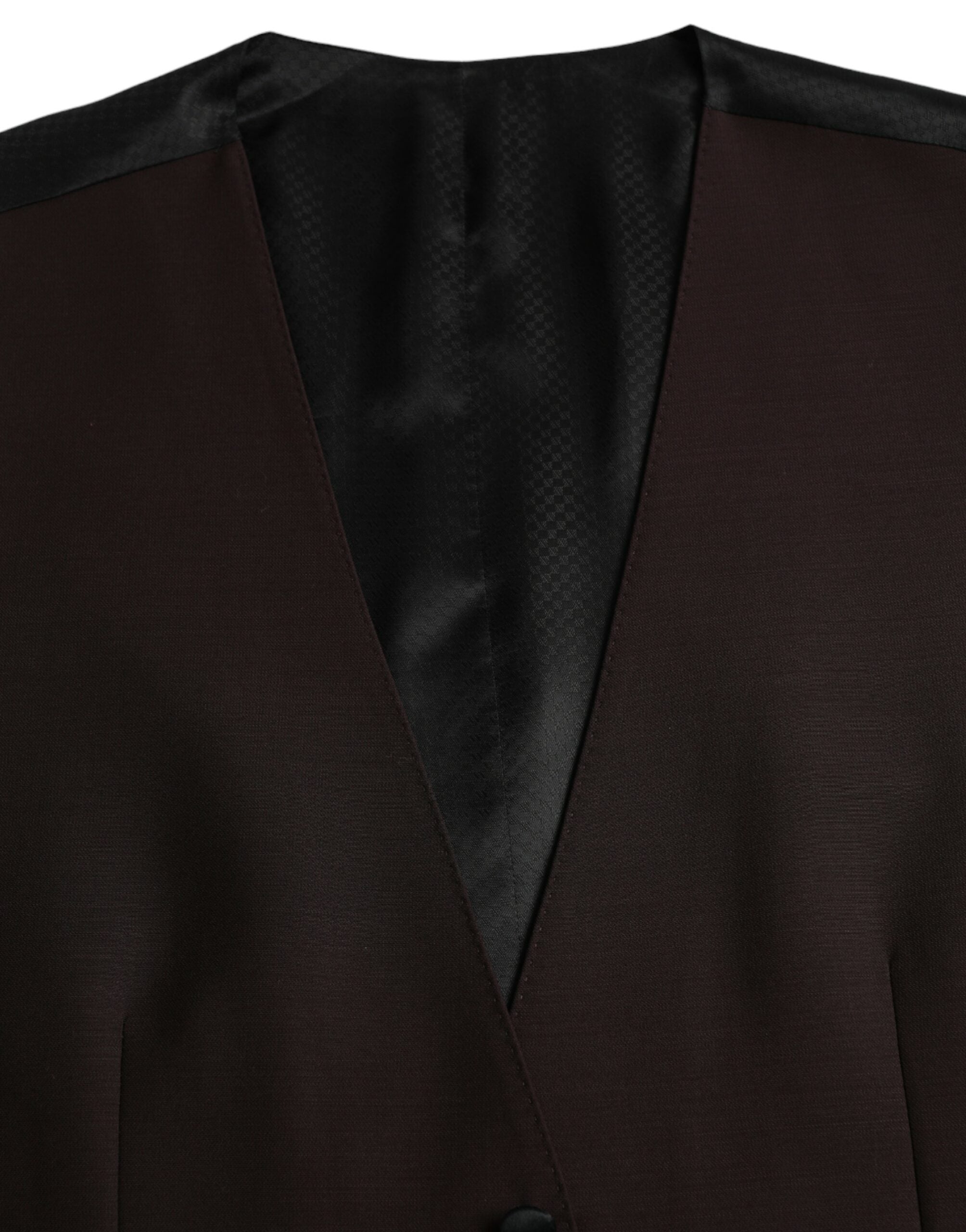 Dolce & Gabbana Brown Wool Waistcoat Dress Formal Vest -  Vests for Men Suits -  Dolce & Gabbana.