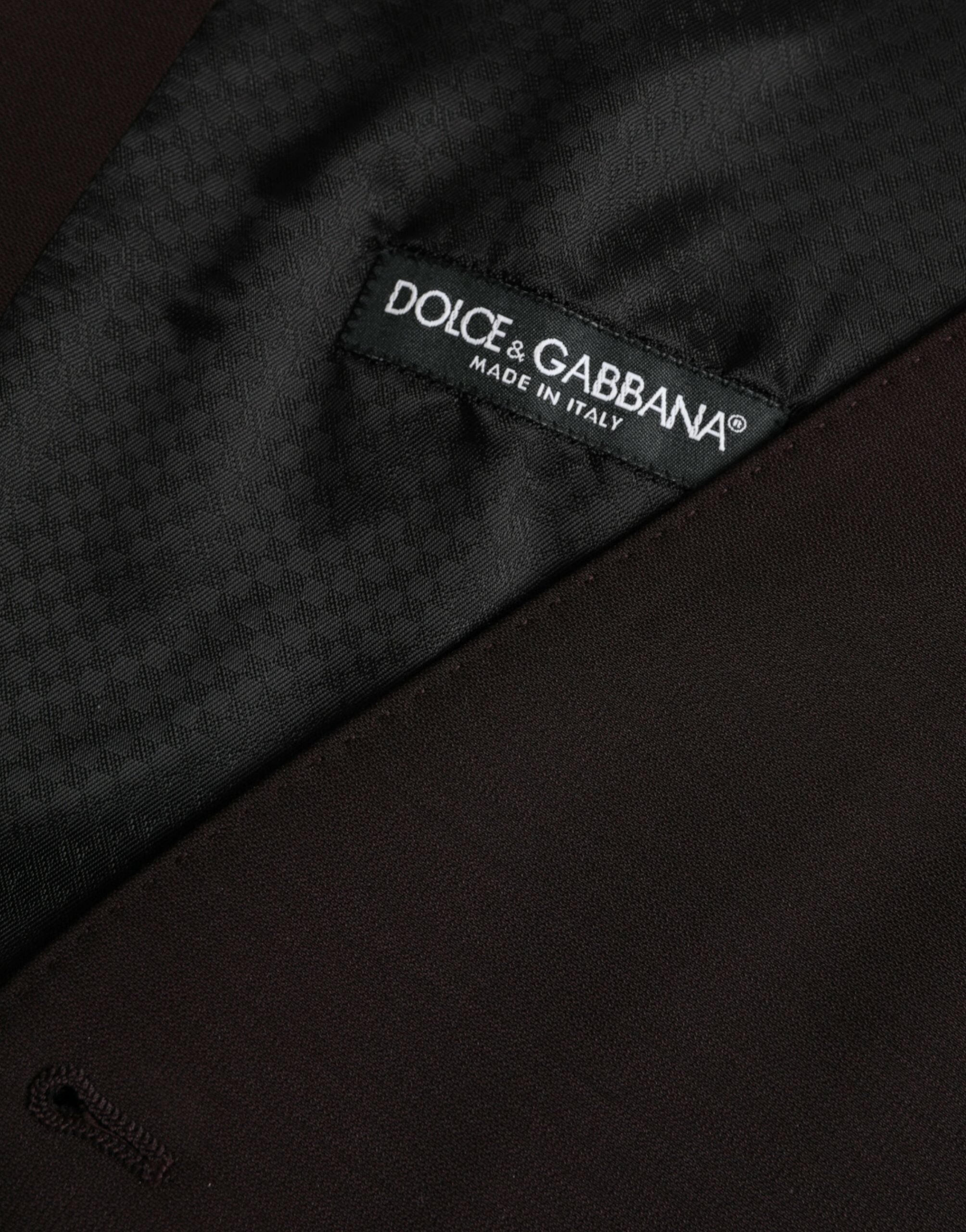 Dolce & Gabbana Brown Wool Waistcoat Dress Formal Vest -  Vests for Men Suits -  Dolce & Gabbana.