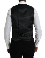 Dolce & Gabbana Black Cotton Waistcoat Dress Formal Vest -  Vests for Men Suits -  Dolce & Gabbana.