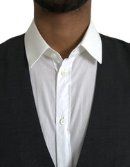 Dolce & Gabbana Black Cotton Waistcoat Dress Formal Vest -  Vests for Men Suits -  Dolce & Gabbana.