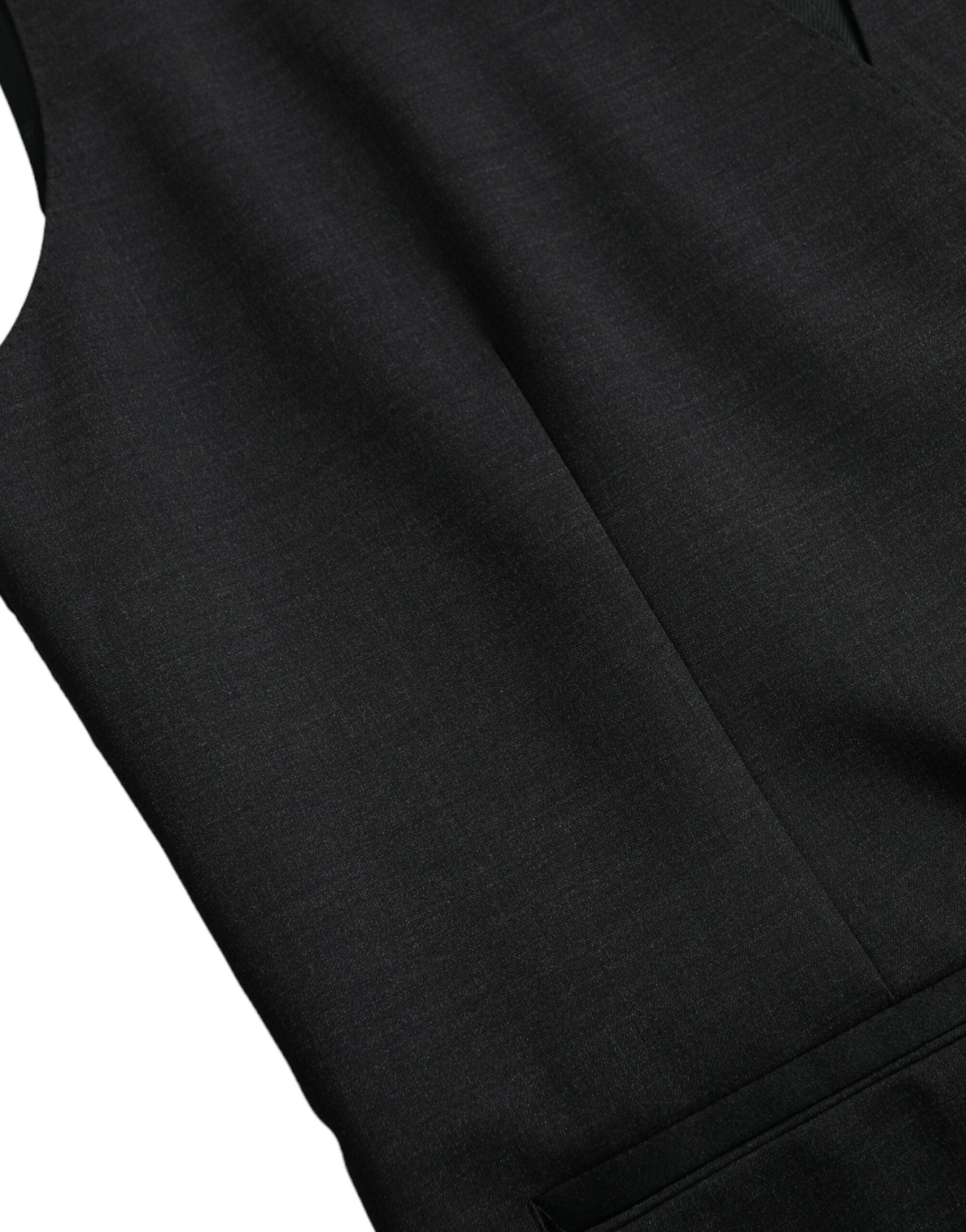 Dolce & Gabbana Black Cotton Waistcoat Dress Formal Vest -  Vests for Men Suits -  Dolce & Gabbana.