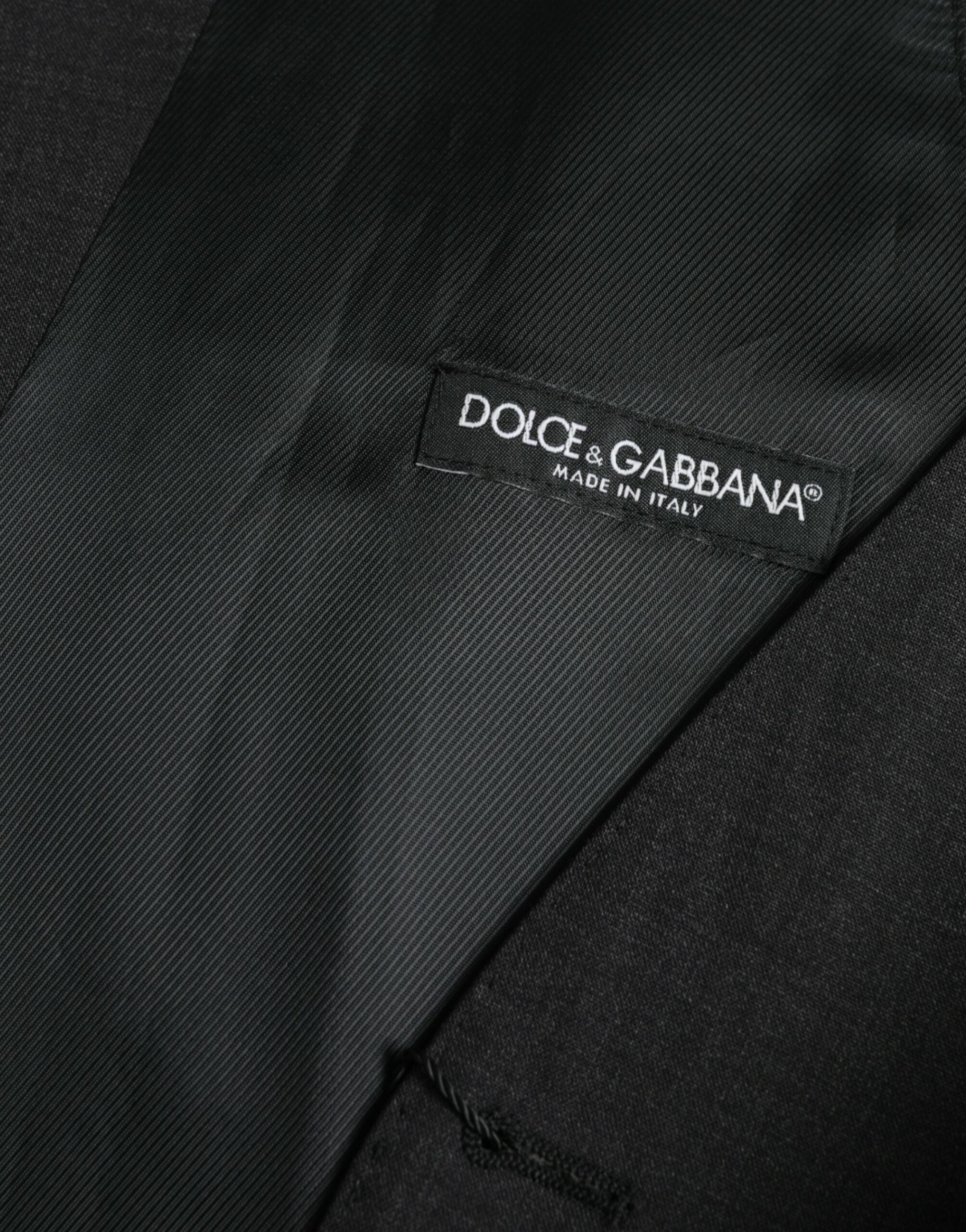 Dolce & Gabbana Black Cotton Waistcoat Dress Formal Vest -  Vests for Men Suits -  Dolce & Gabbana.