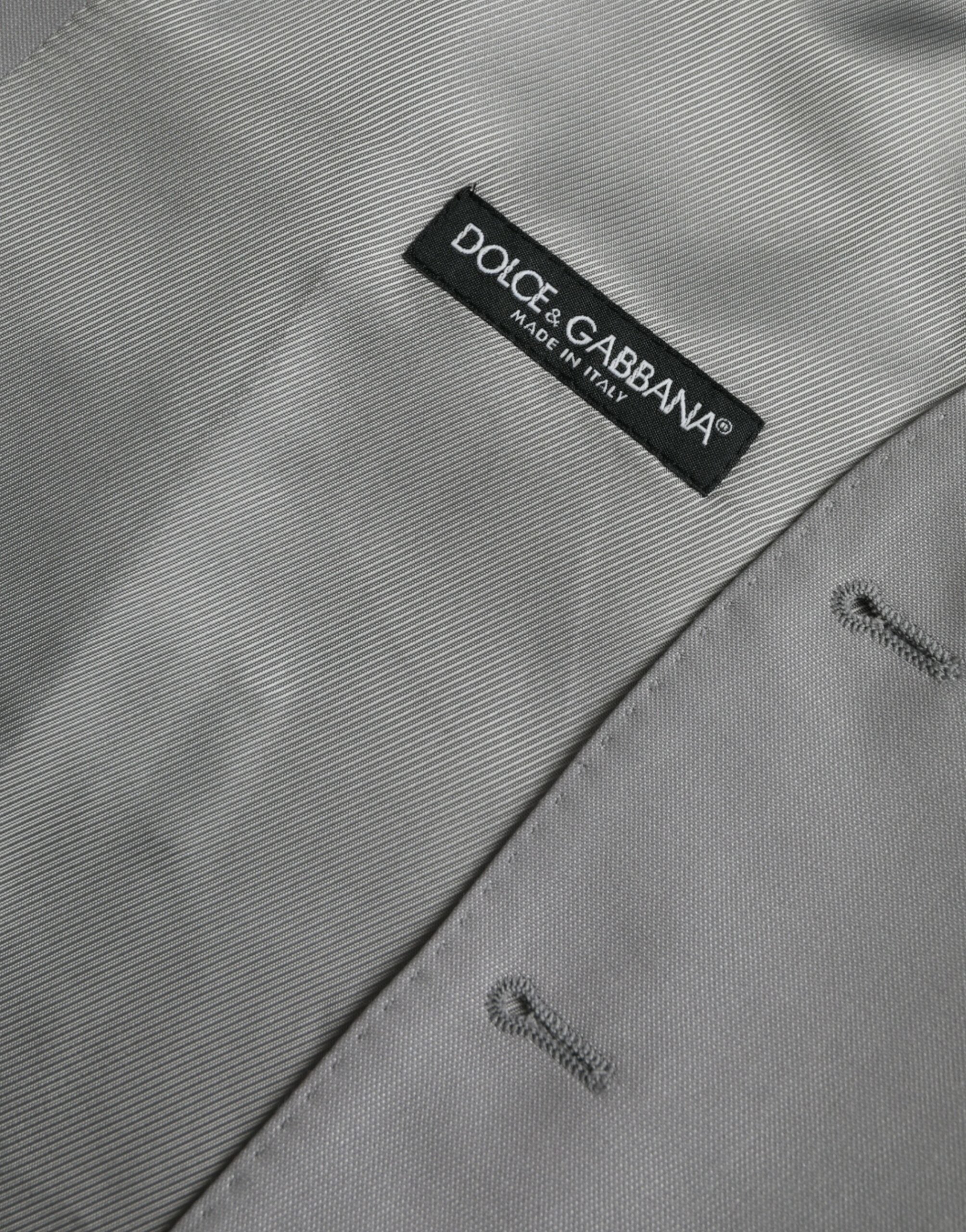 Dolce & Gabbana Light Gray Wool Formal Dress Waistcoat Vest -  Vests for Men Suits -  Dolce & Gabbana.