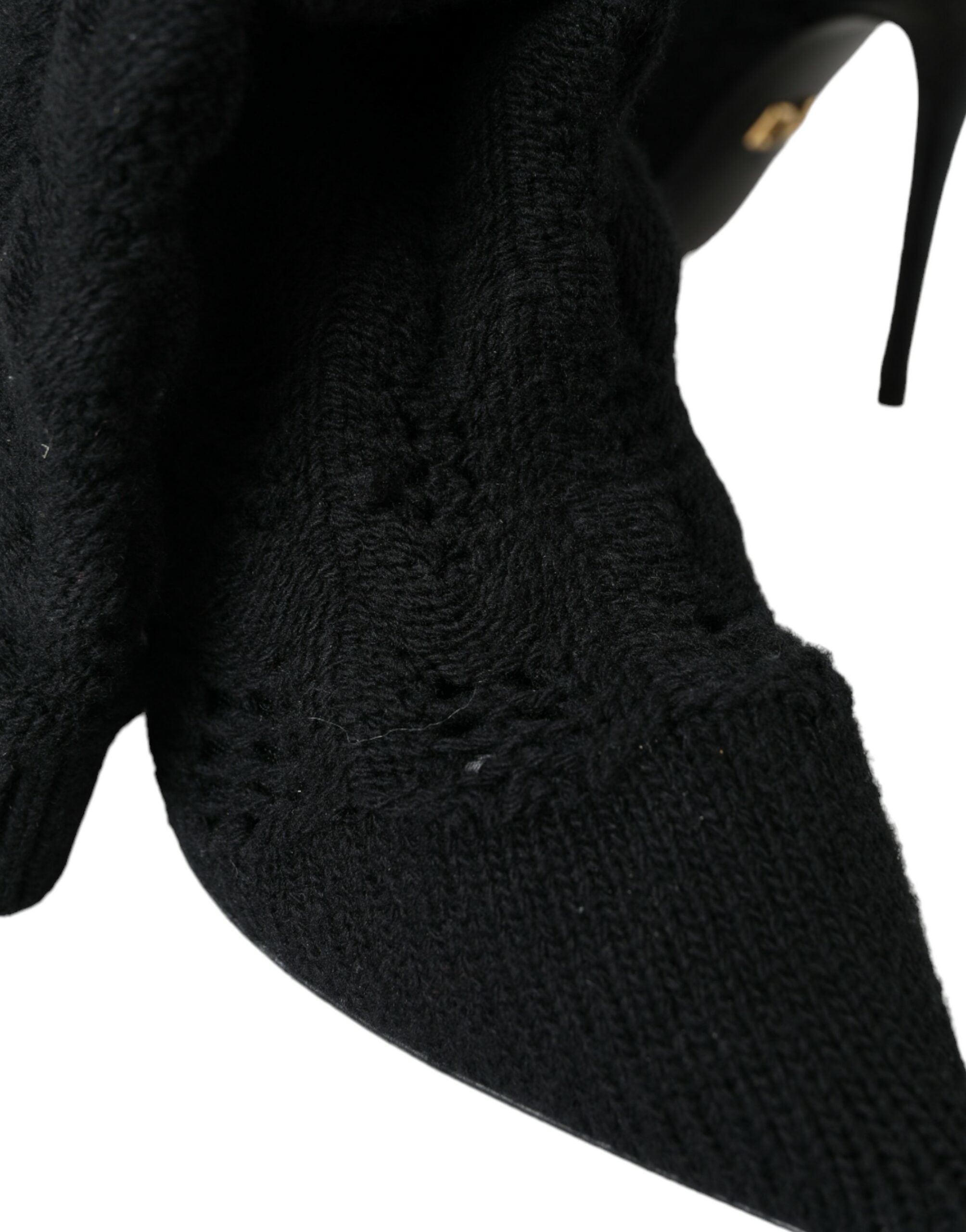 Dolce & Gabbana Black Stiletto Heels Mid Calf Boots Shoes -   -  Dolce & Gabbana.