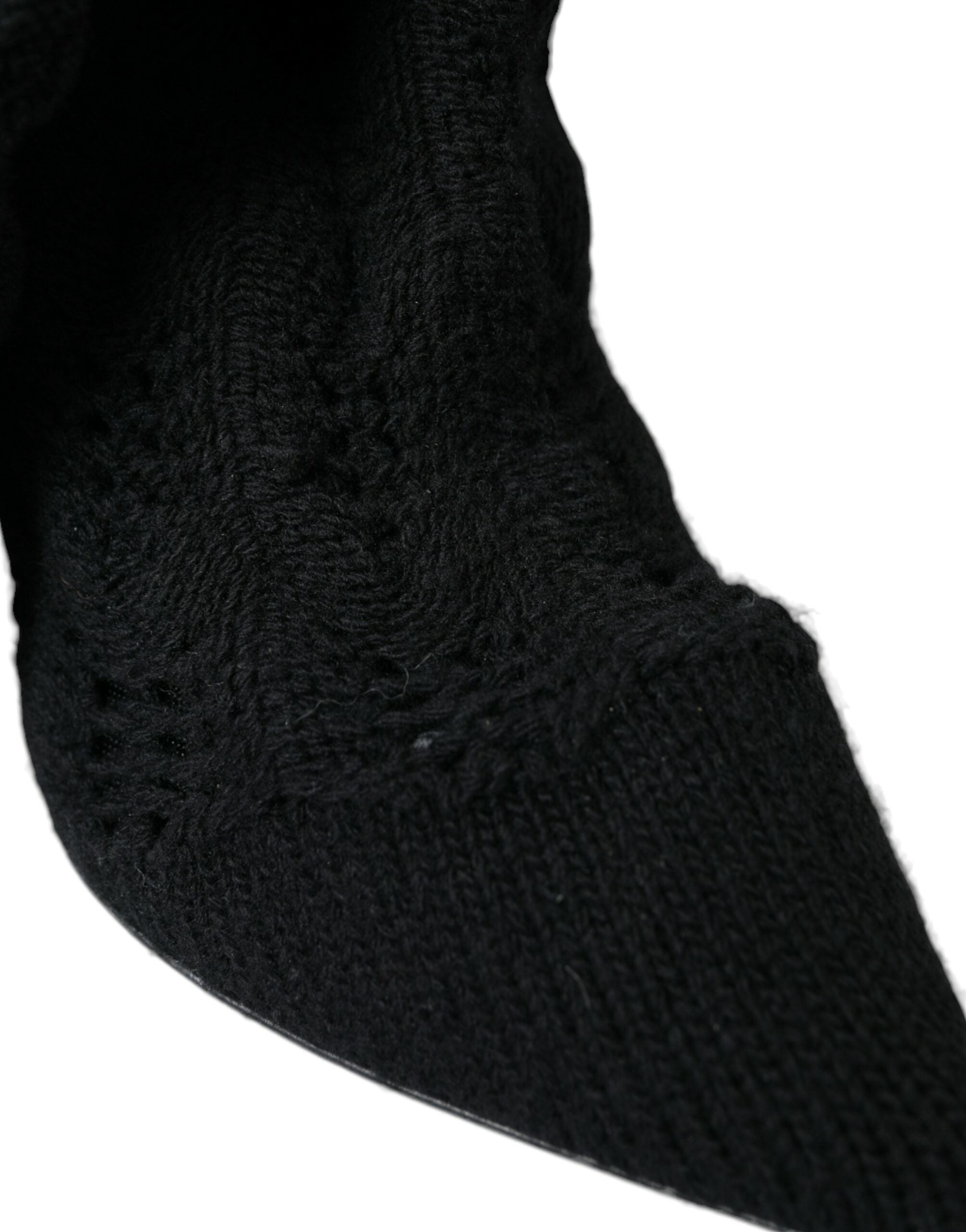 Dolce & Gabbana Black Stiletto Heels Mid Calf Boots Shoes -   -  Dolce & Gabbana.