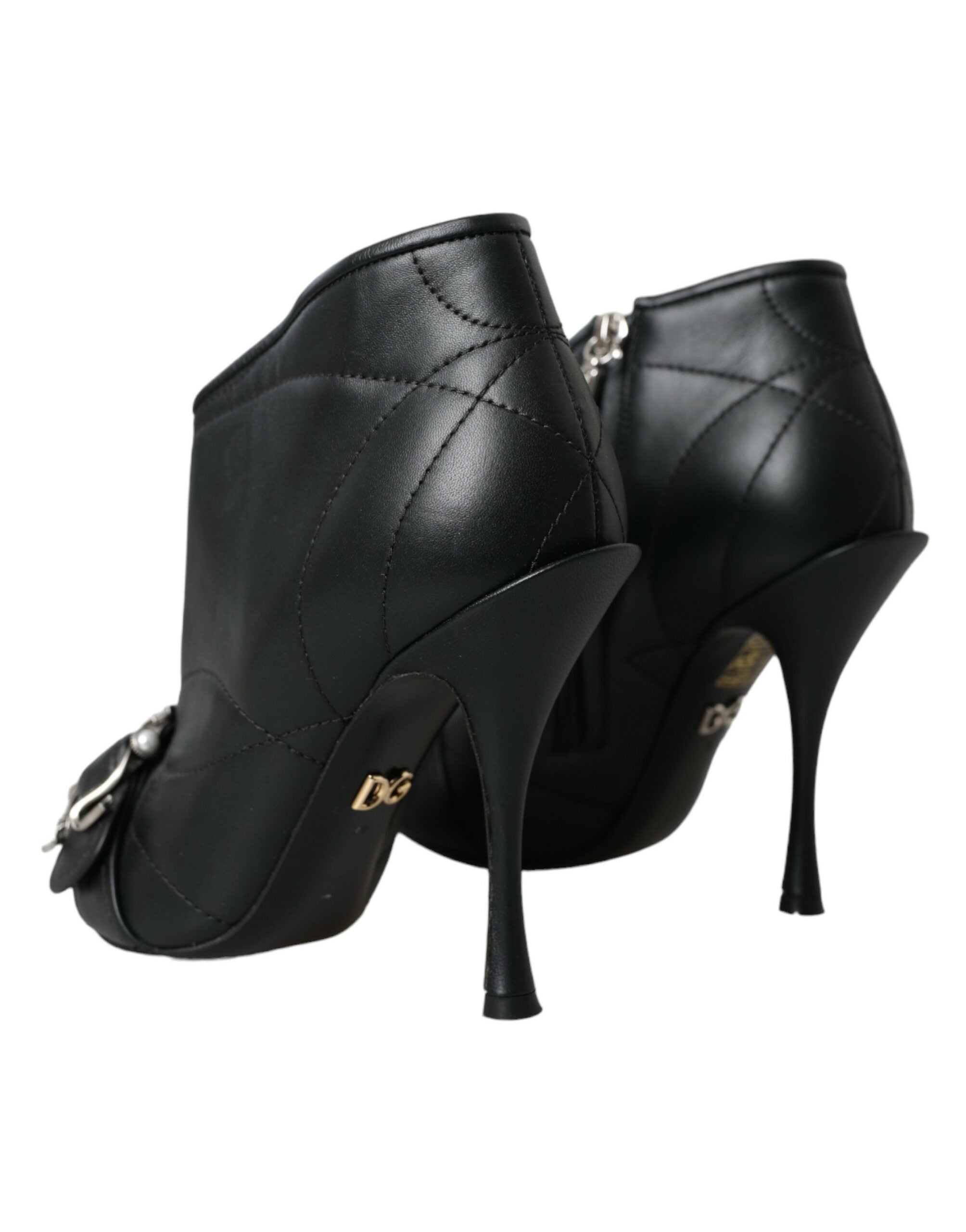 Dolce & Gabbana Black Devotion Quilted Buckled Boots Shoes -   -  Dolce & Gabbana.