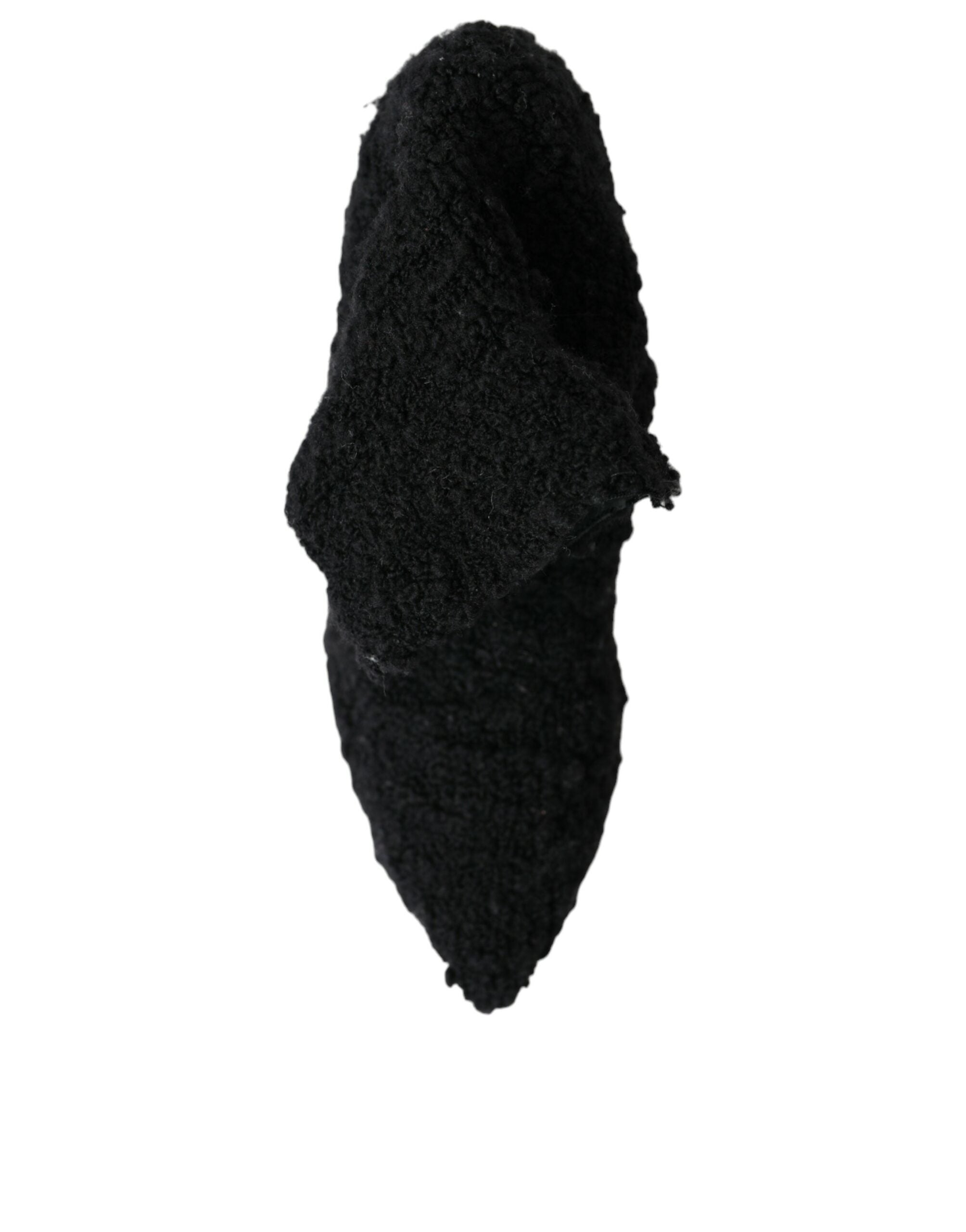 Dolce & Gabbana Black Stiletto Heels Mid Calf Boots Shoes -   -  Dolce & Gabbana.