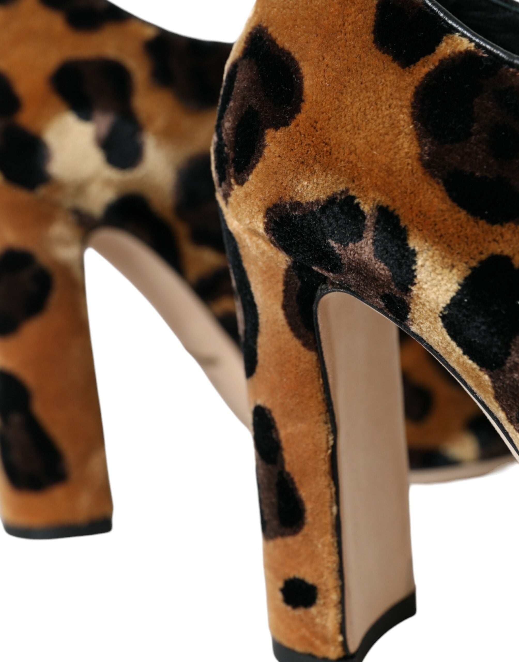Dolce & Gabbana Brown Leopard Hair Lace Up Booties Shoes -   -  Dolce & Gabbana.