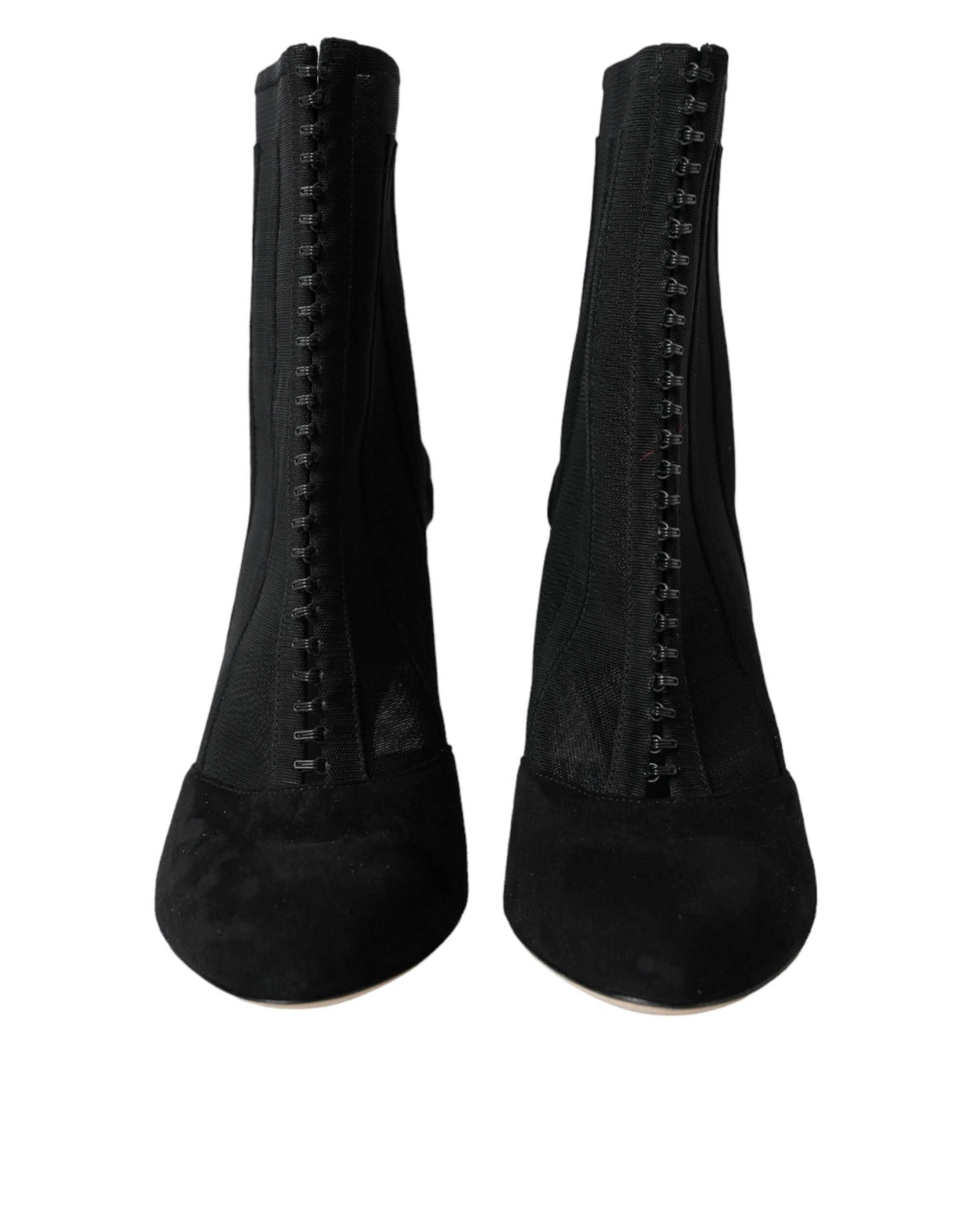 Dolce & Gabbana Black Mesh Stiletto Heels Ankle Boots Shoes -   -  Dolce & Gabbana.