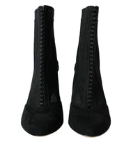Dolce & Gabbana Black Mesh Stiletto Heels Ankle Boots Shoes -   -  Dolce & Gabbana.