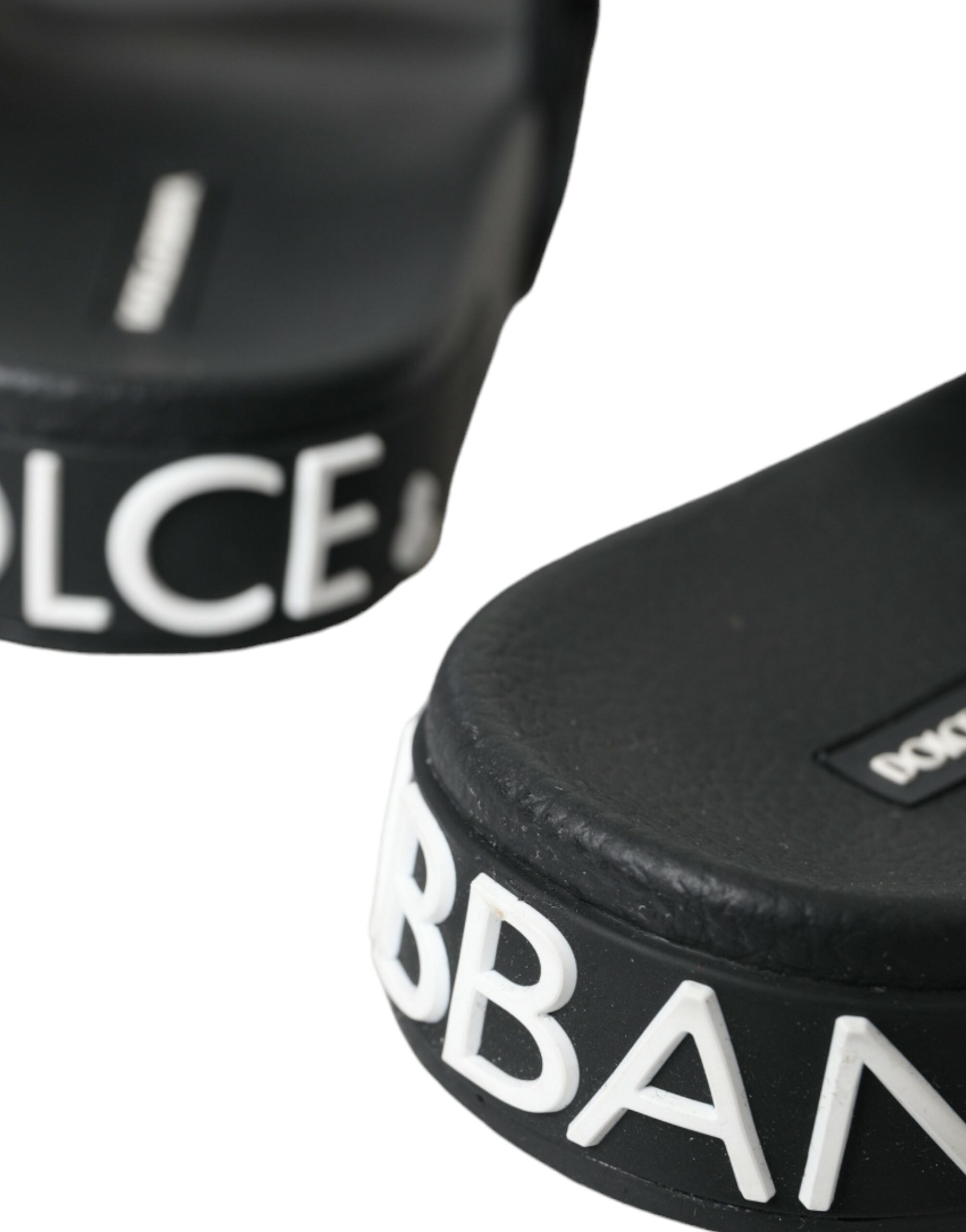 Dolce & Gabbana Black Neoprene Slides Flats Beachwear Shoes -   -  Dolce & Gabbana.