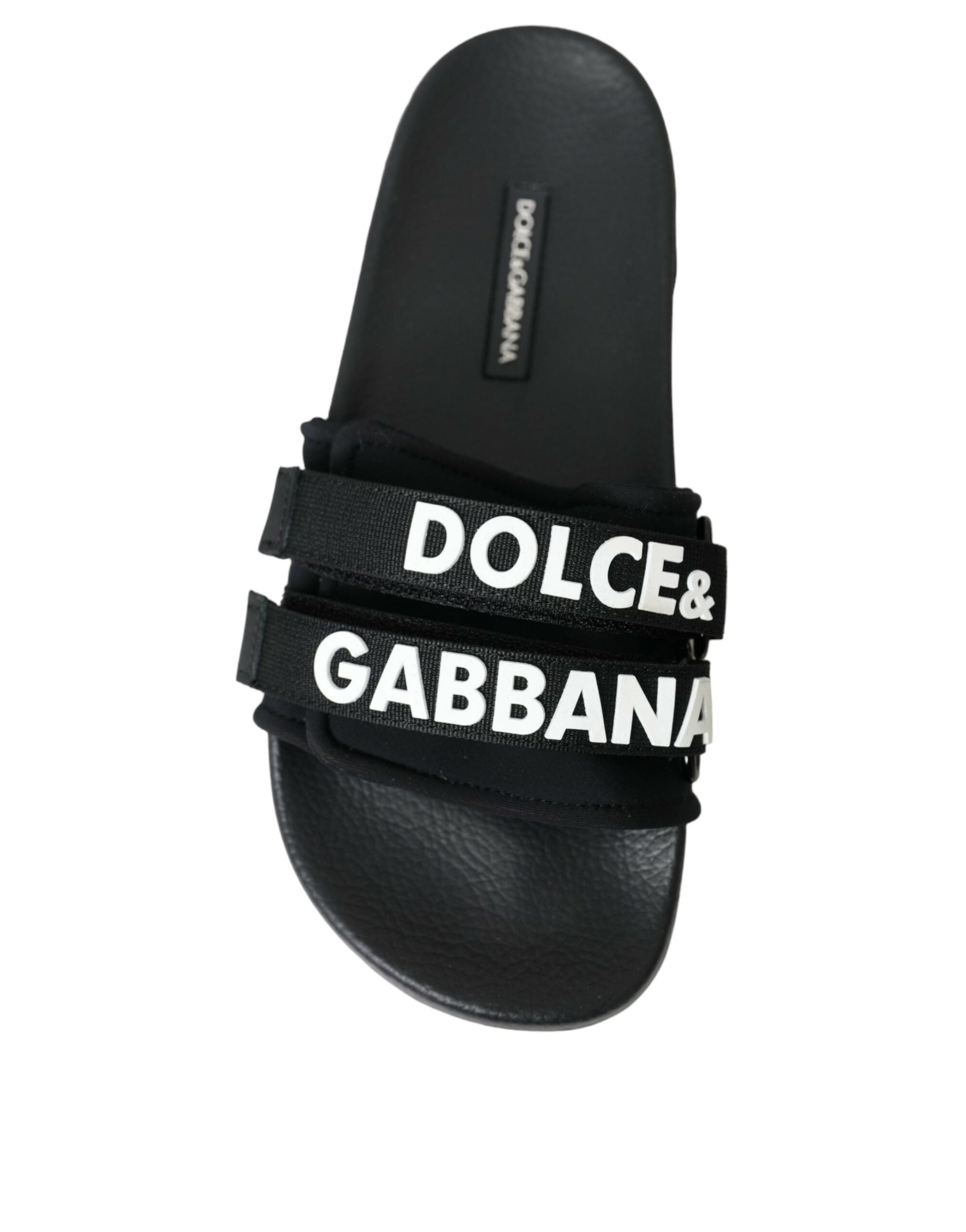 Dolce & Gabbana Black Neoprene Slides Flats Beachwear Shoes -   -  Dolce & Gabbana.
