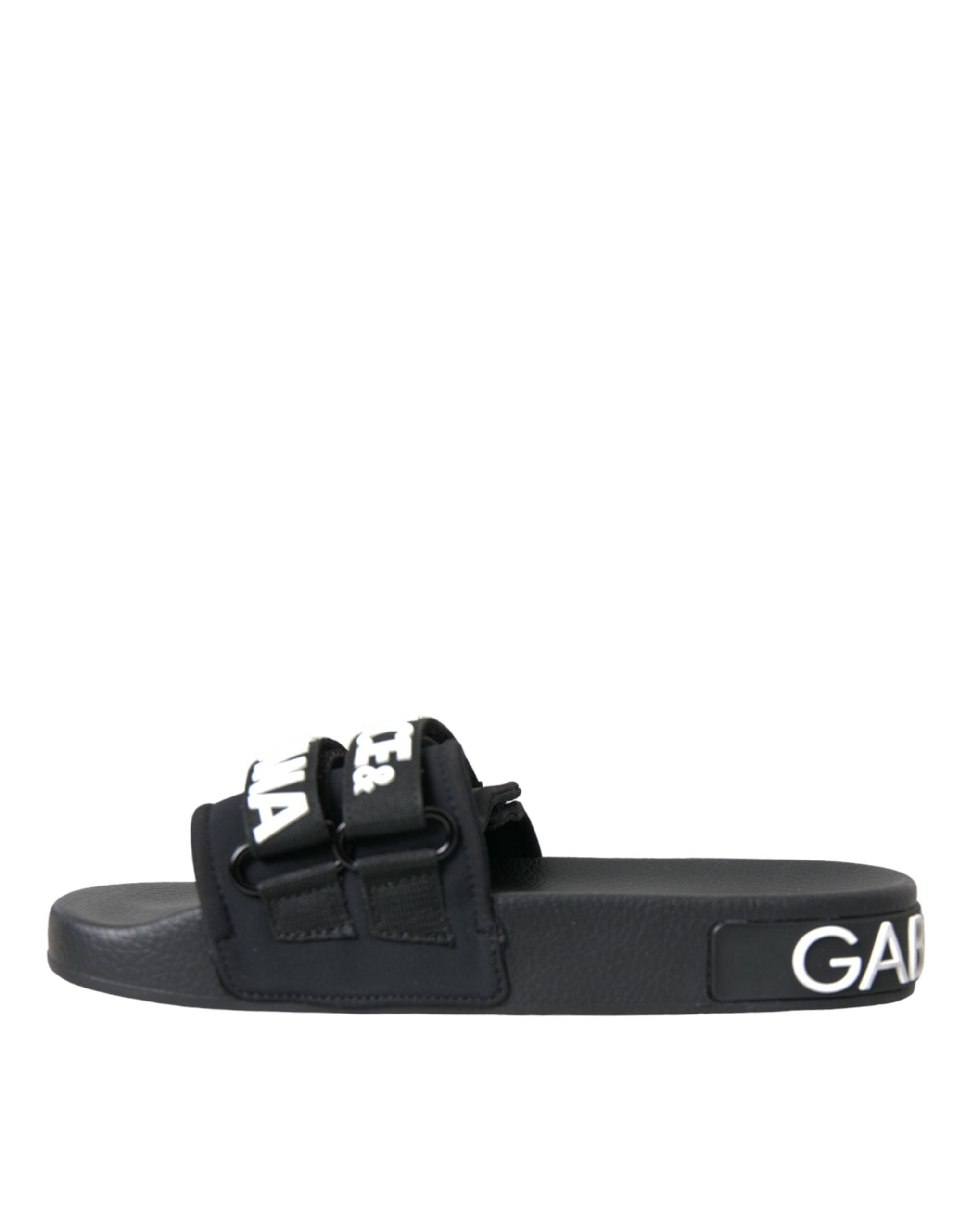 Dolce & Gabbana Black Neoprene Slides Flats Beachwear Shoes -   -  Dolce & Gabbana.