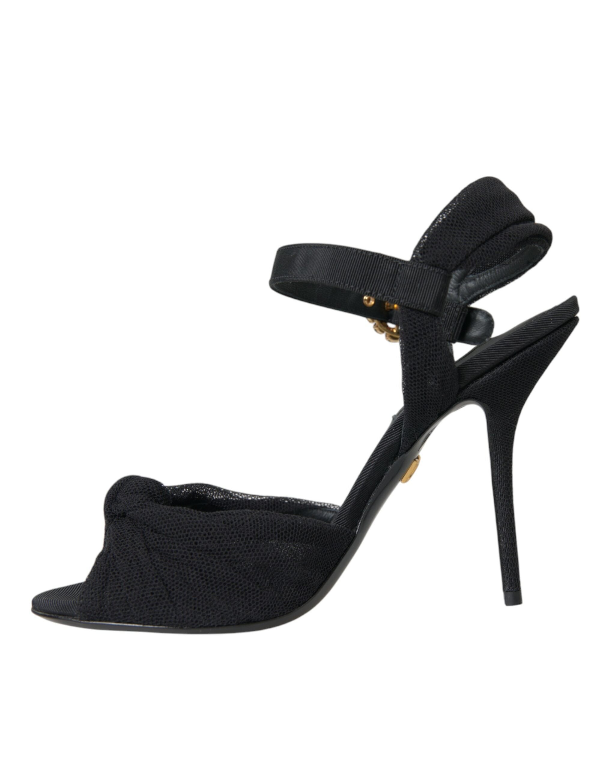 Dolce & Gabbana Black Suede Embellished Heels Sandals Shoes -   -  Dolce & Gabbana.