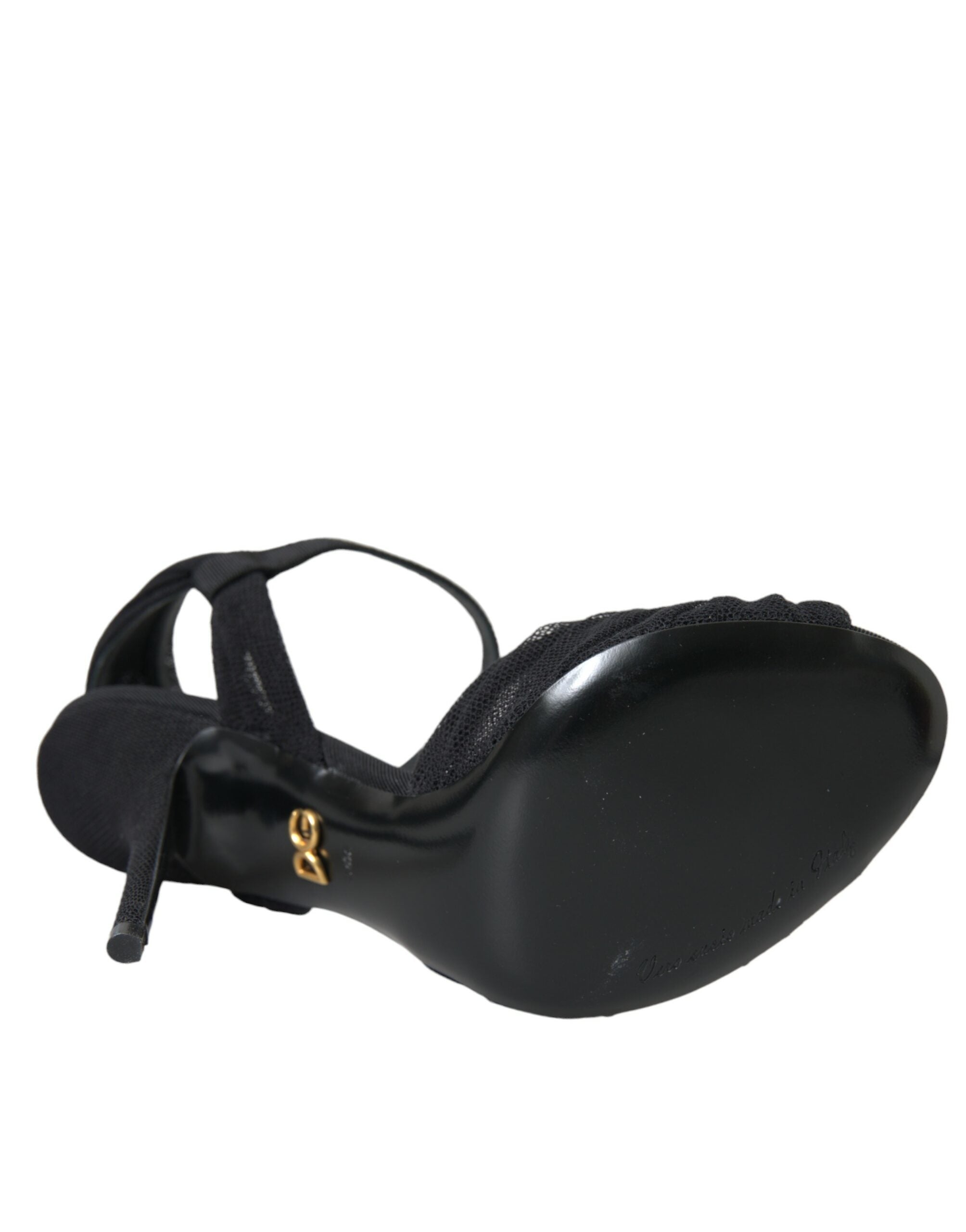 Dolce & Gabbana Black Suede Embellished Heels Sandals Shoes -   -  Dolce & Gabbana.
