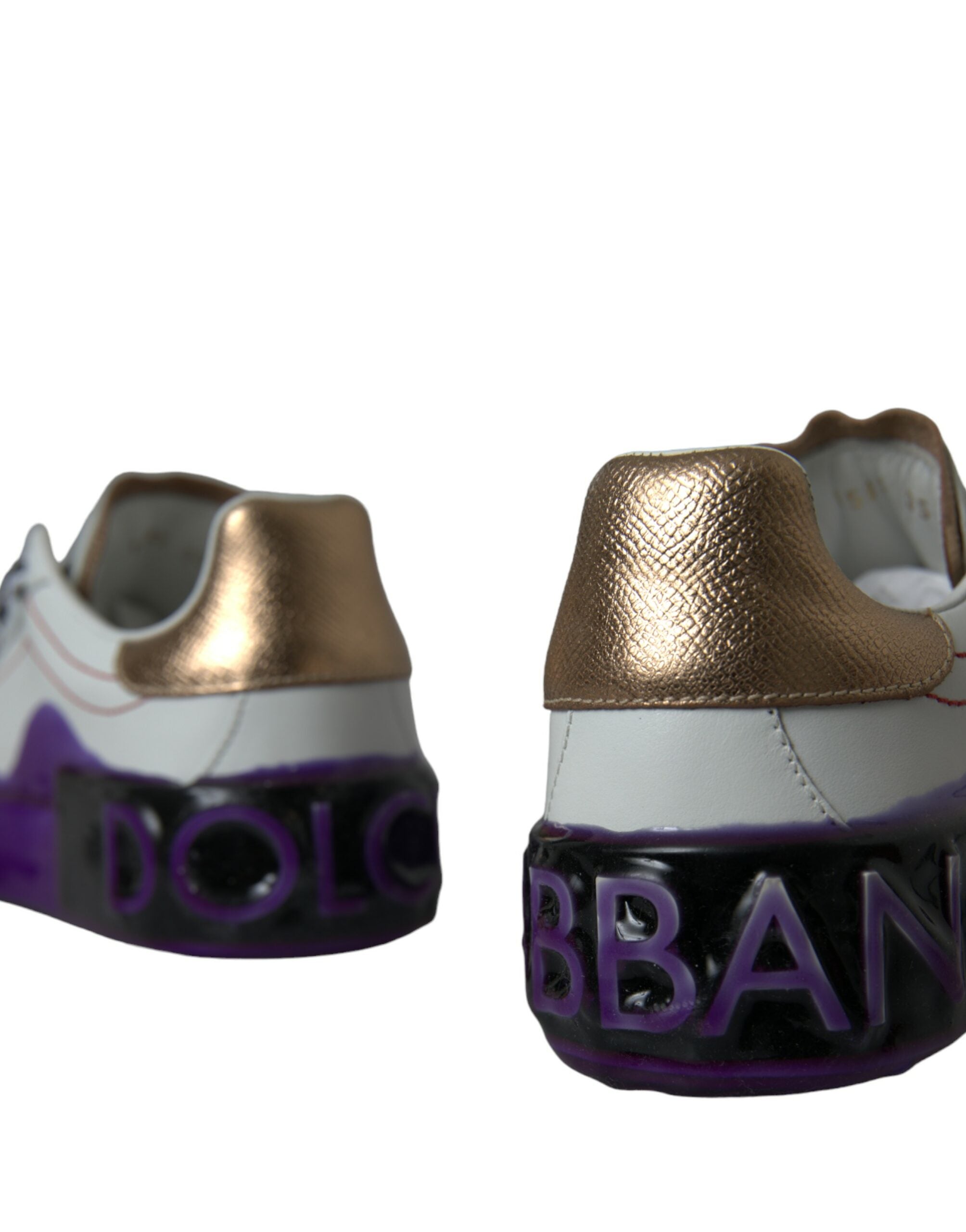 Dolce & Gabbana White Leather Portofino Low Top Sneakers Shoes -   -  Dolce & Gabbana.
