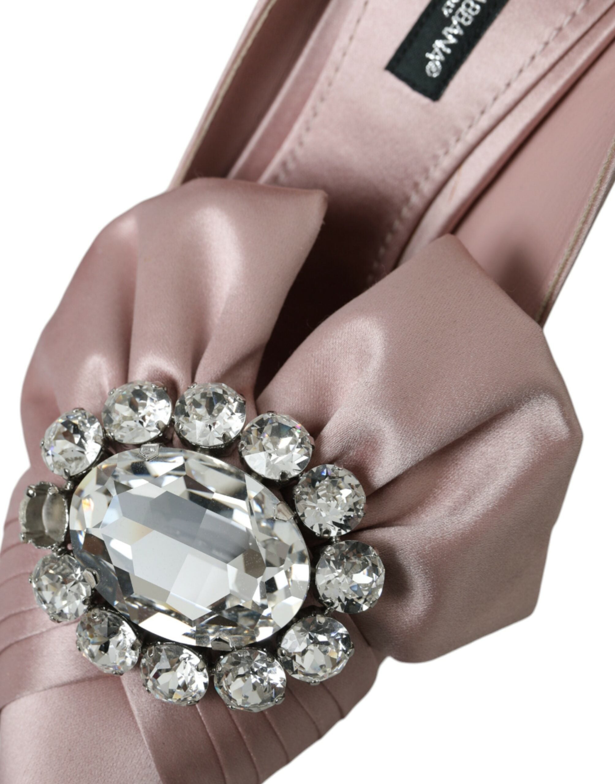 Dolce & Gabbana Pink Satin Crystal High Heels Pumps Shoes -   -  Dolce & Gabbana.