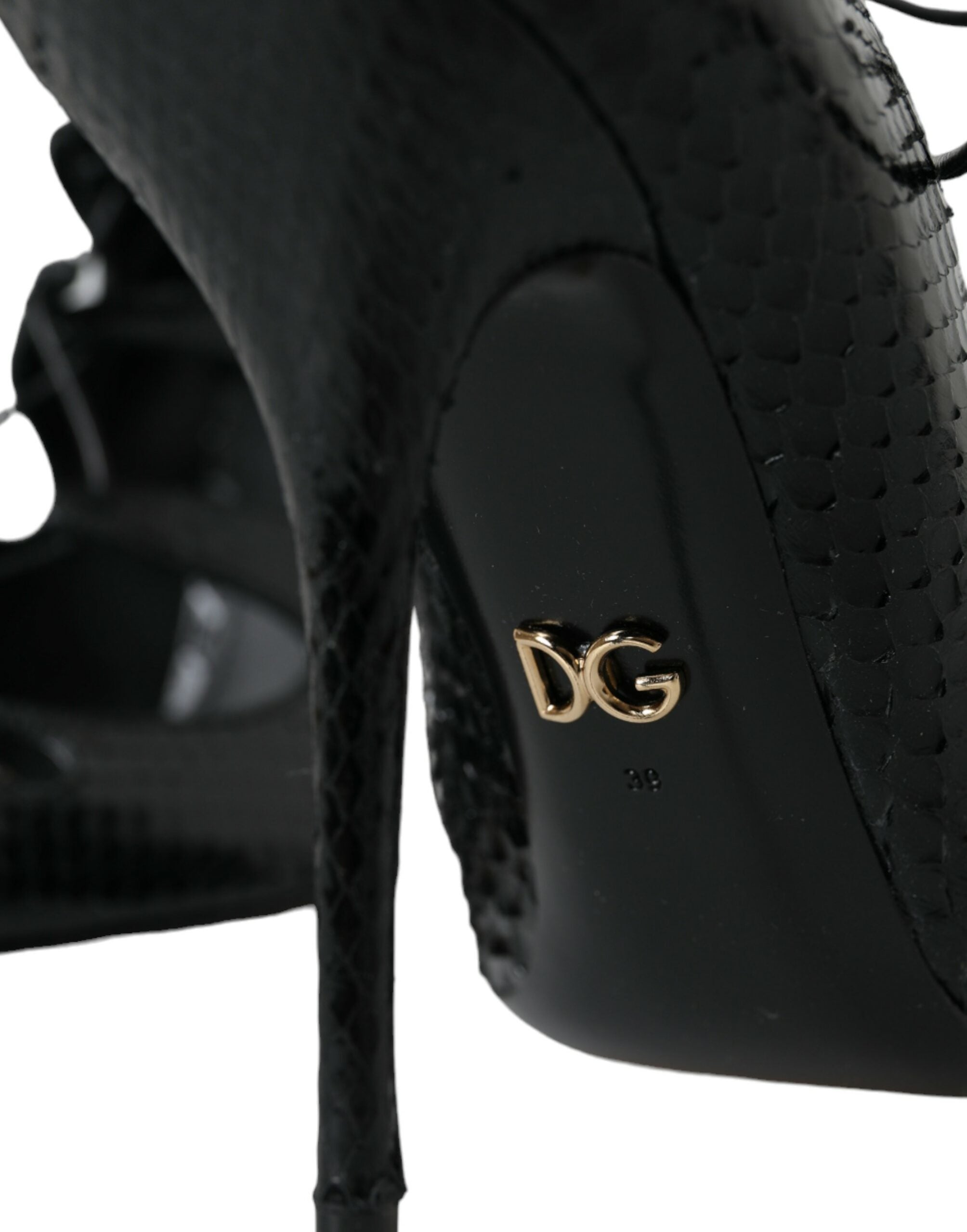 Dolce & Gabbana Black Python Leather Mary Jane Pumps Shoes -   -  Dolce & Gabbana.