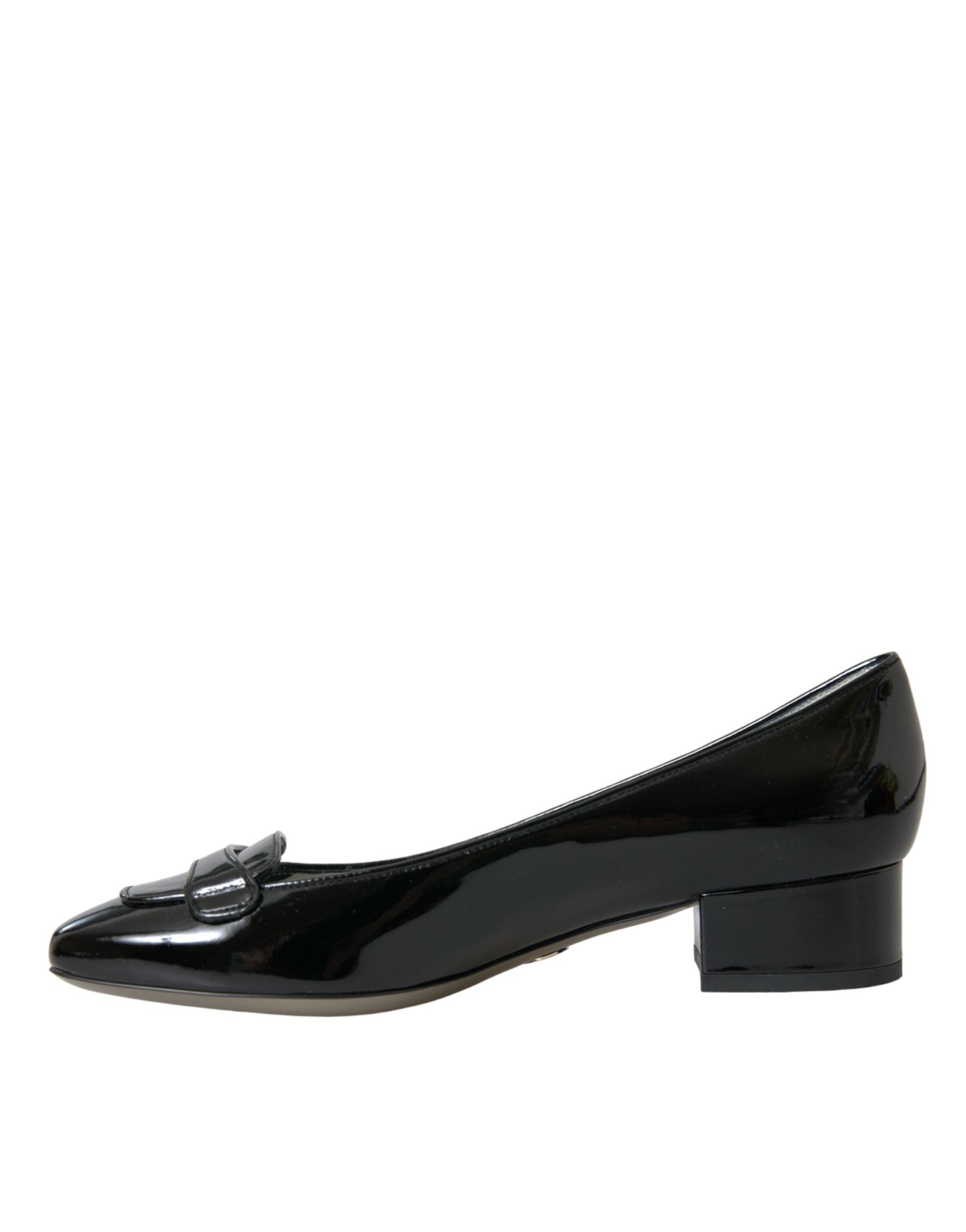 Dolce & Gabbana Black Patent Leather Block Heels Pumps Shoes -   -  Dolce & Gabbana.