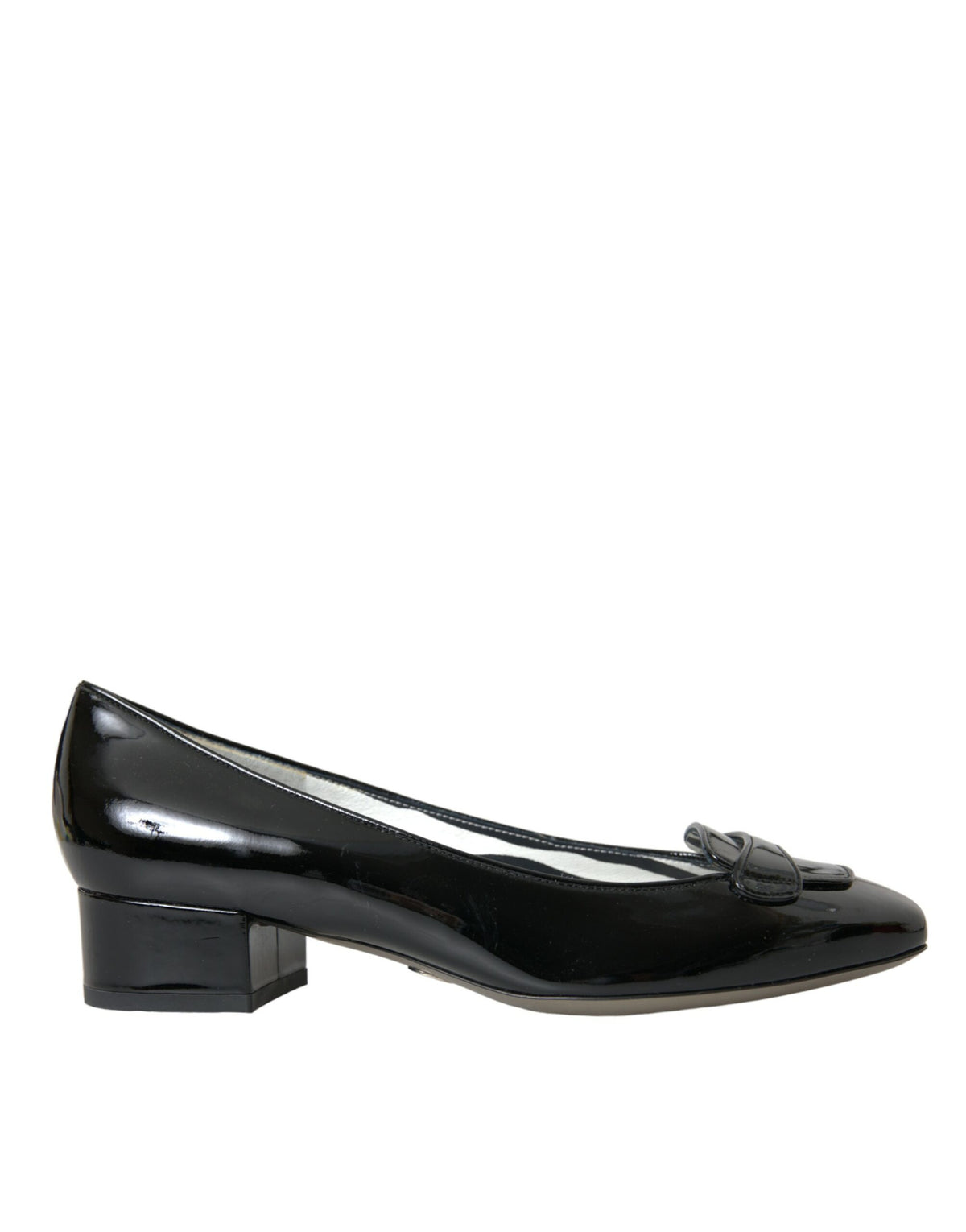 Dolce & Gabbana Black Patent Leather Block Heels Pumps Shoes -   -  Dolce & Gabbana.