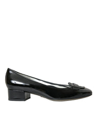 Dolce & Gabbana Black Patent Leather Block Heels Pumps Shoes -   -  Dolce & Gabbana.