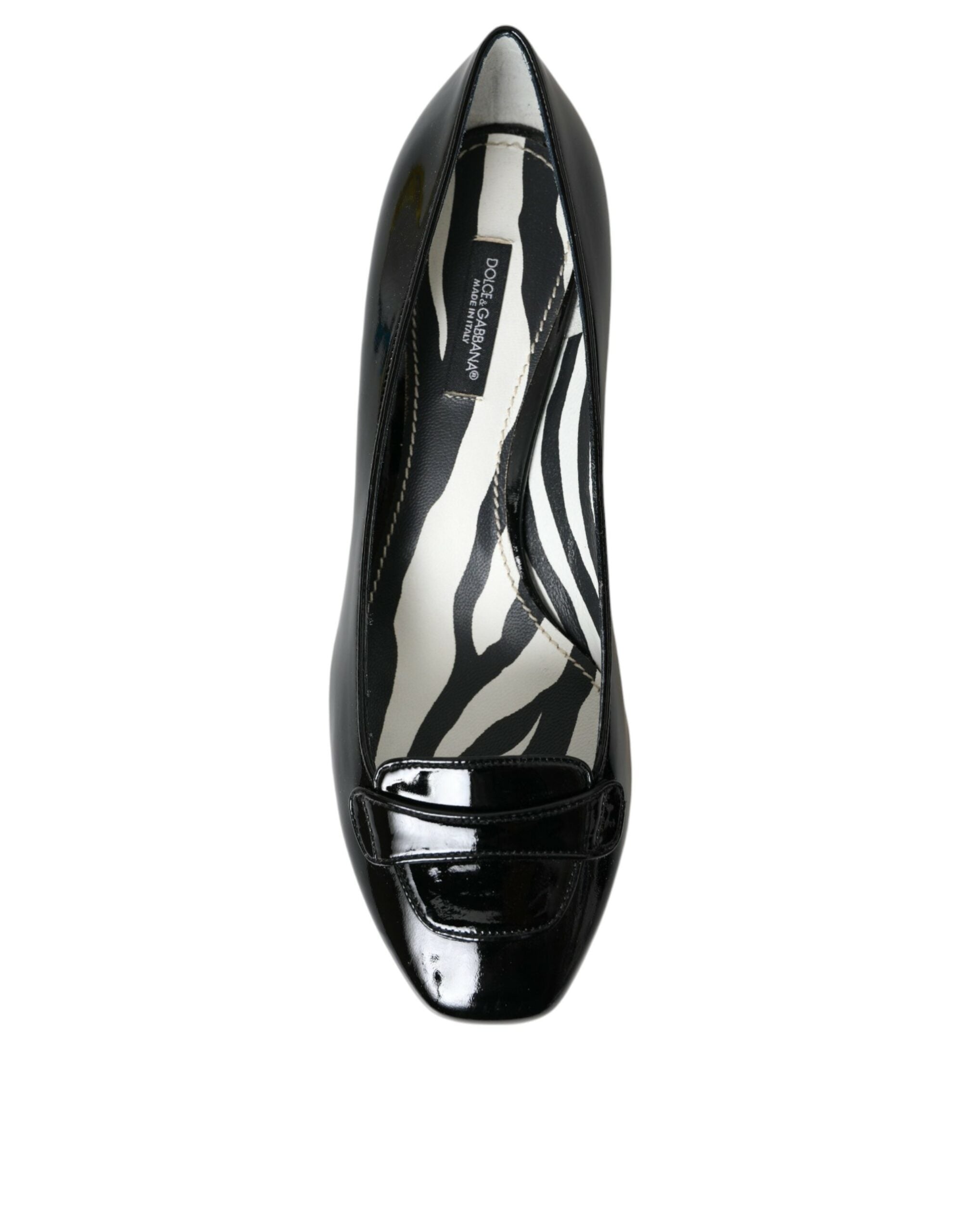 Dolce & Gabbana Black Patent Leather Block Heels Pumps Shoes -   -  Dolce & Gabbana.