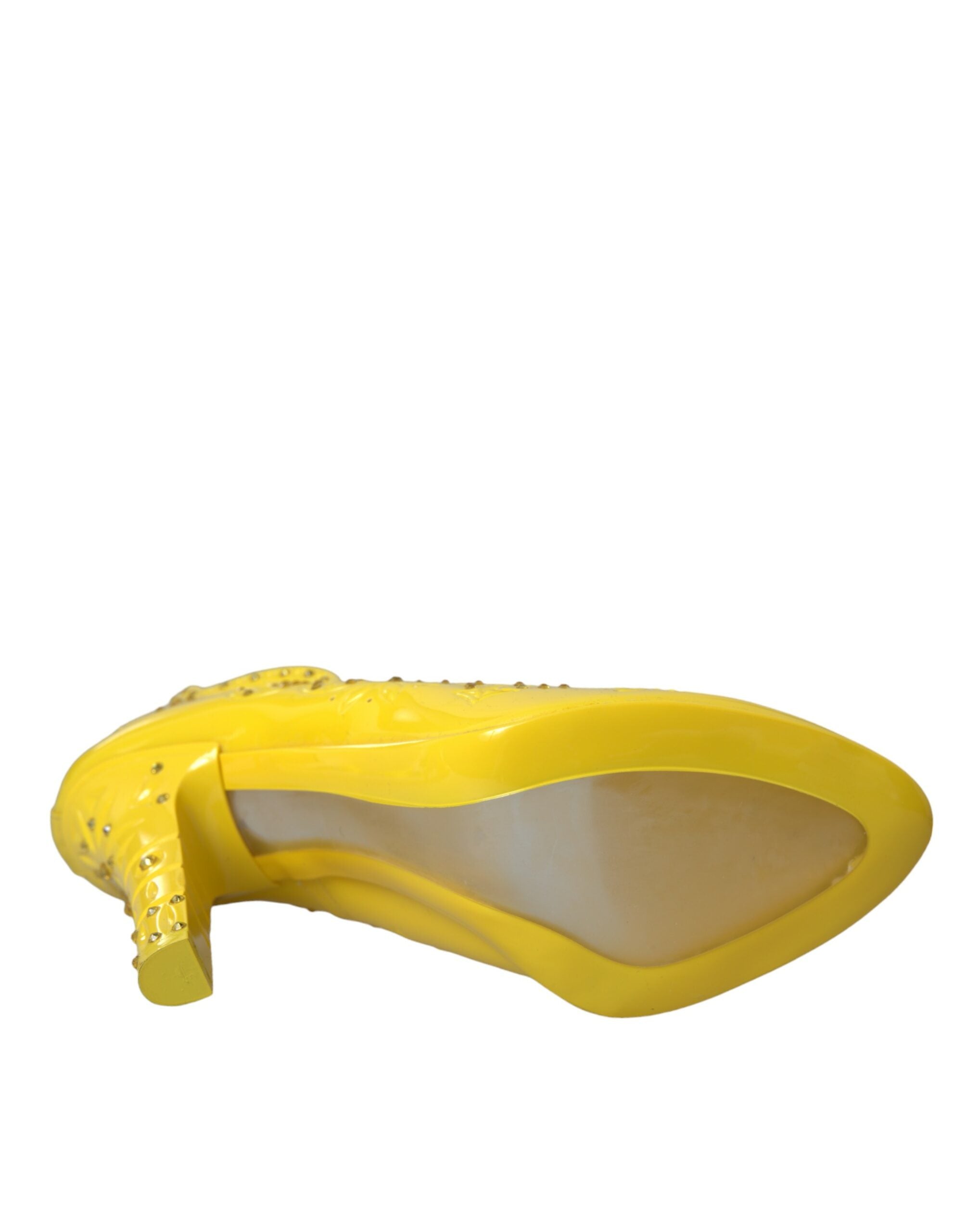 Dolce & Gabbana Yellow Crystal CINDERELLA Heels Pumps Shoes -   -  Dolce & Gabbana.