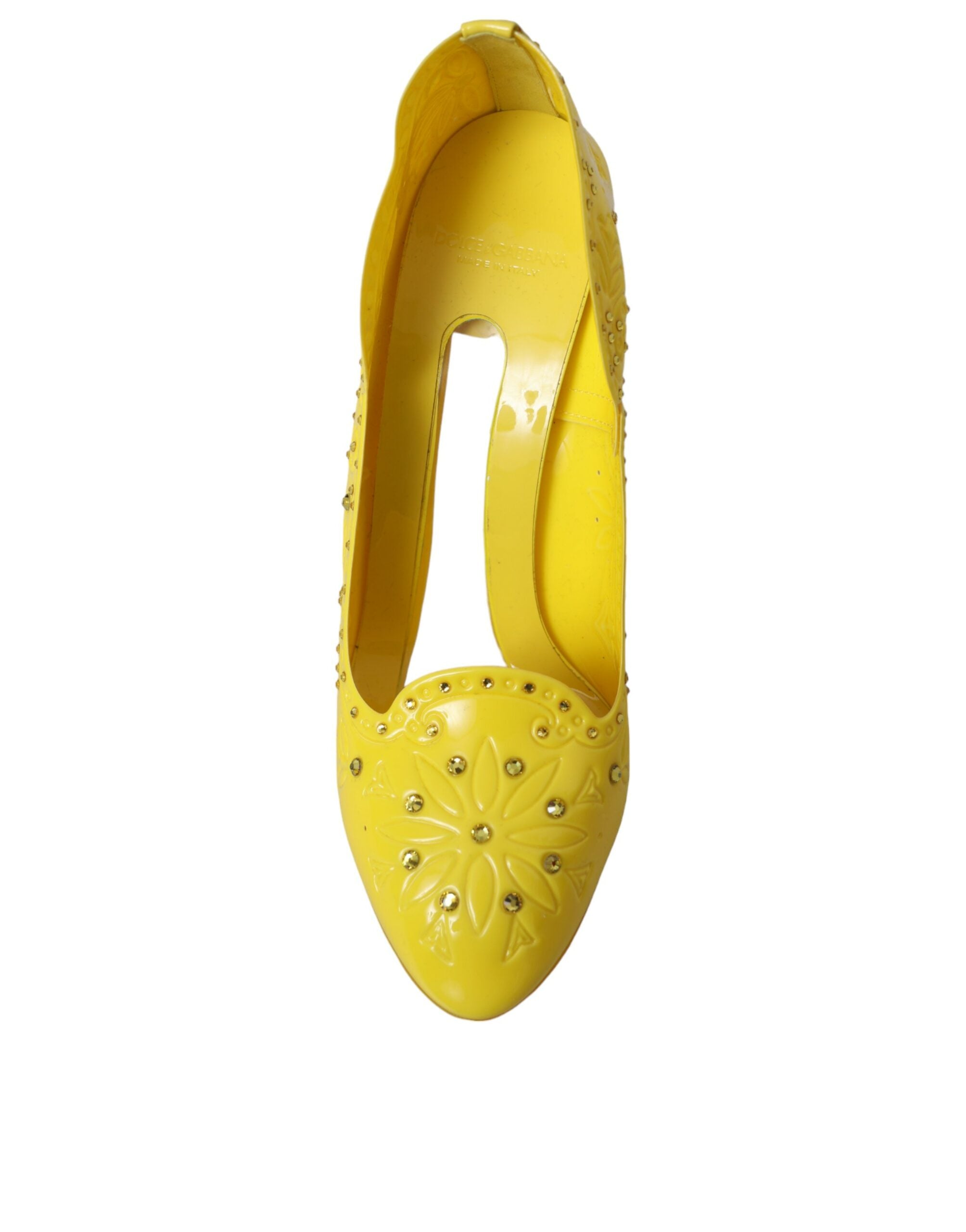Dolce & Gabbana Yellow Crystal CINDERELLA Heels Pumps Shoes -   -  Dolce & Gabbana.