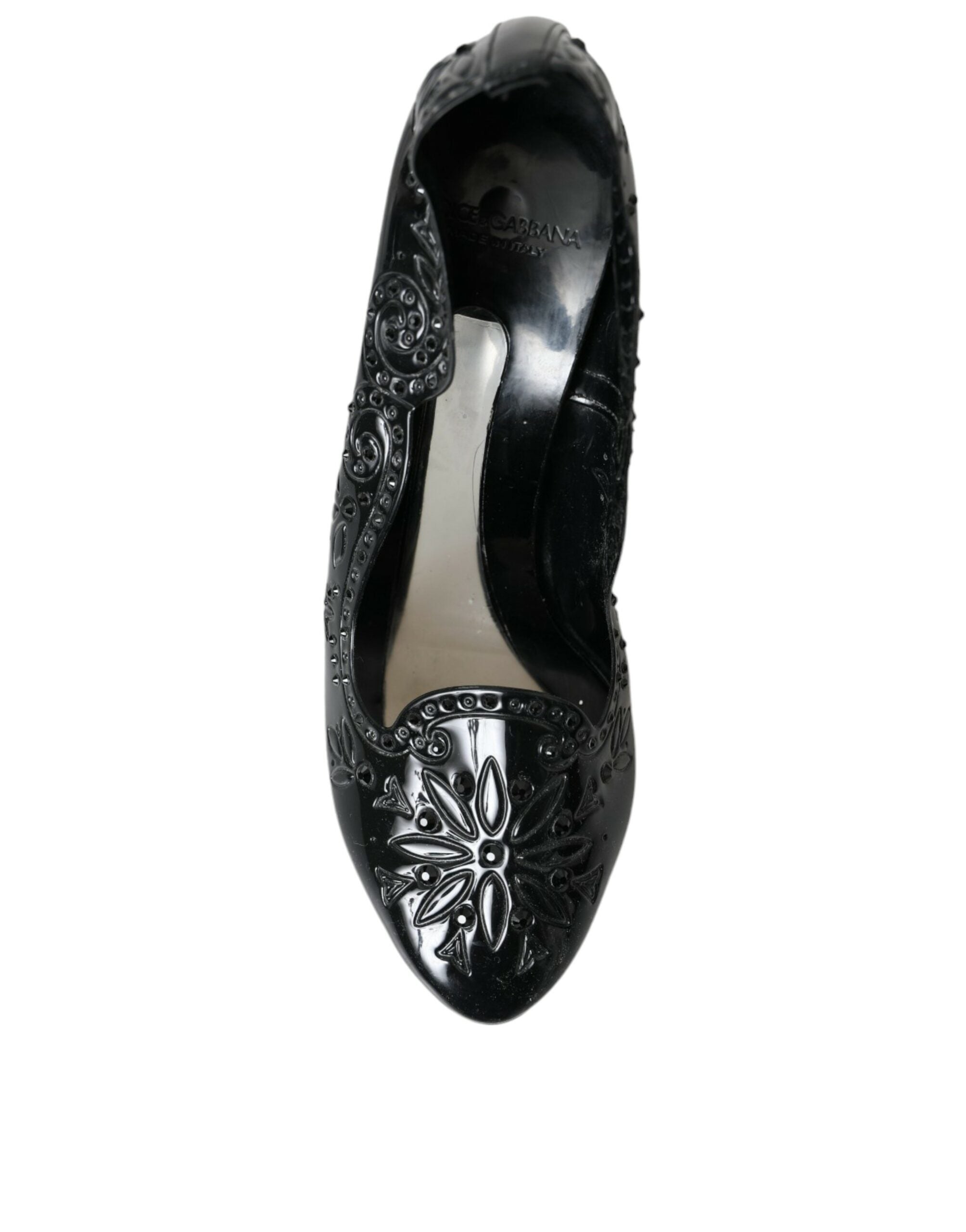Dolce & Gabbana Black Crystal CINDERELLA Heels Pumps Shoes -   -  Dolce & Gabbana.