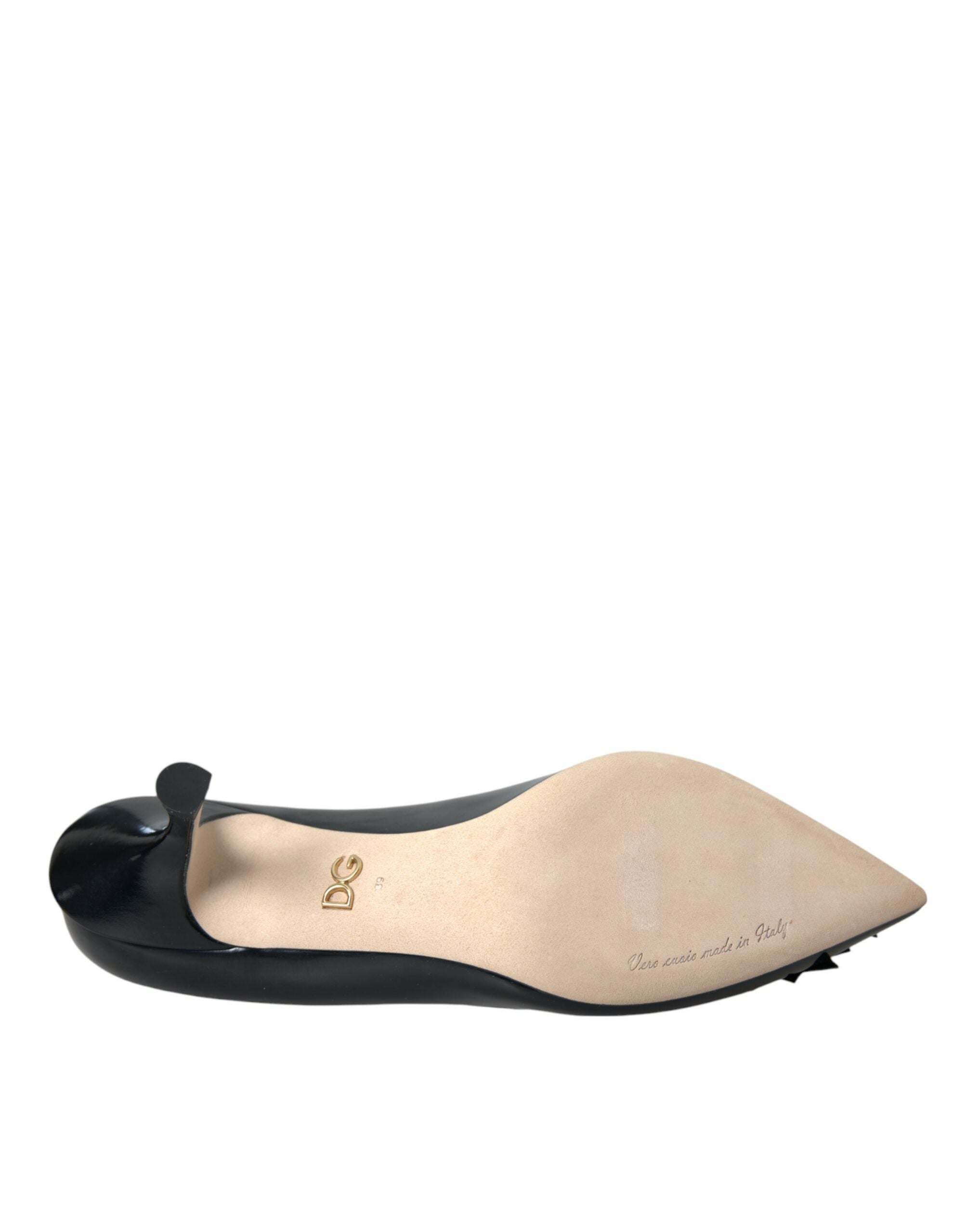 Dolce & Gabbana Black Leather BOOM Patch Heels Pumps Shoes -   -  Dolce & Gabbana.