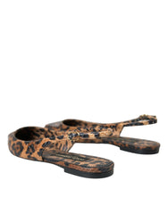 Dolce & Gabbana Brown Leopard Exotic Skin Slingback Shoes -   -  Dolce & Gabbana.