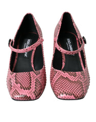 Dolce & Gabbana Pink Python Leather Mary Jane Heels Shoes -   -  Dolce & Gabbana.