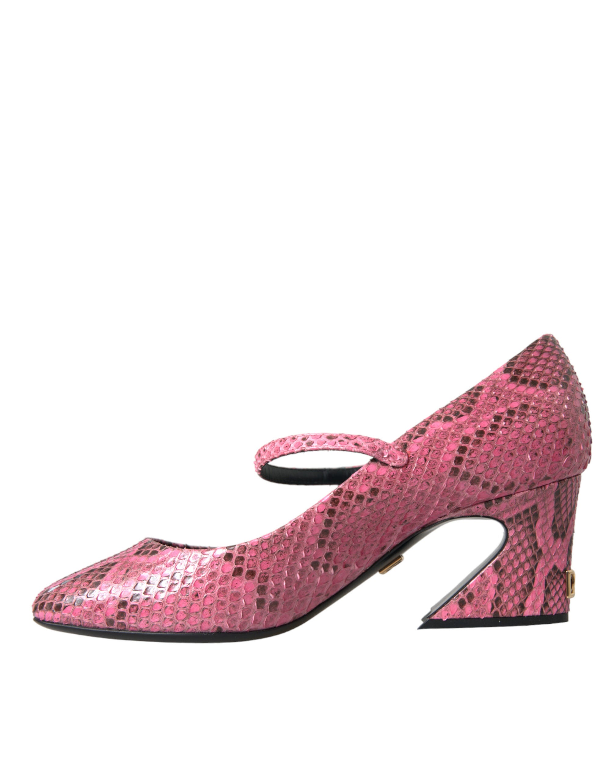 Dolce & Gabbana Pink Python Leather Mary Jane Heels Shoes -   -  Dolce & Gabbana.