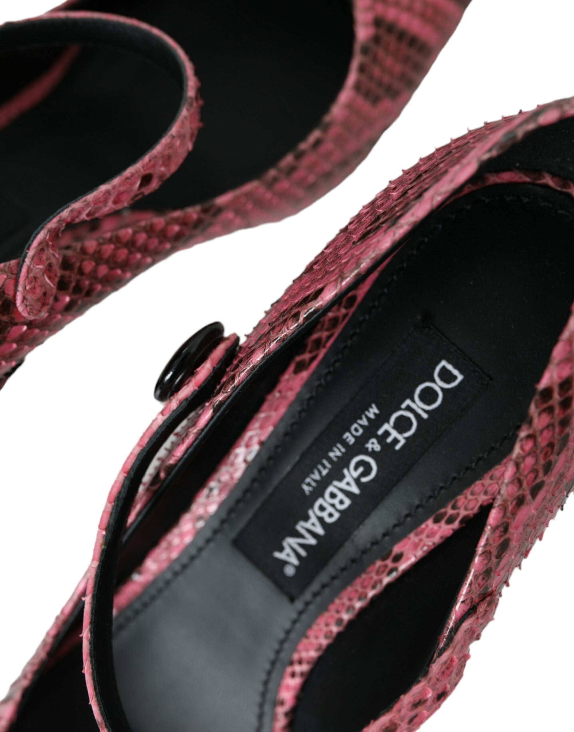 Dolce & Gabbana Pink Python Leather Mary Jane Heels Shoes -   -  Dolce & Gabbana.
