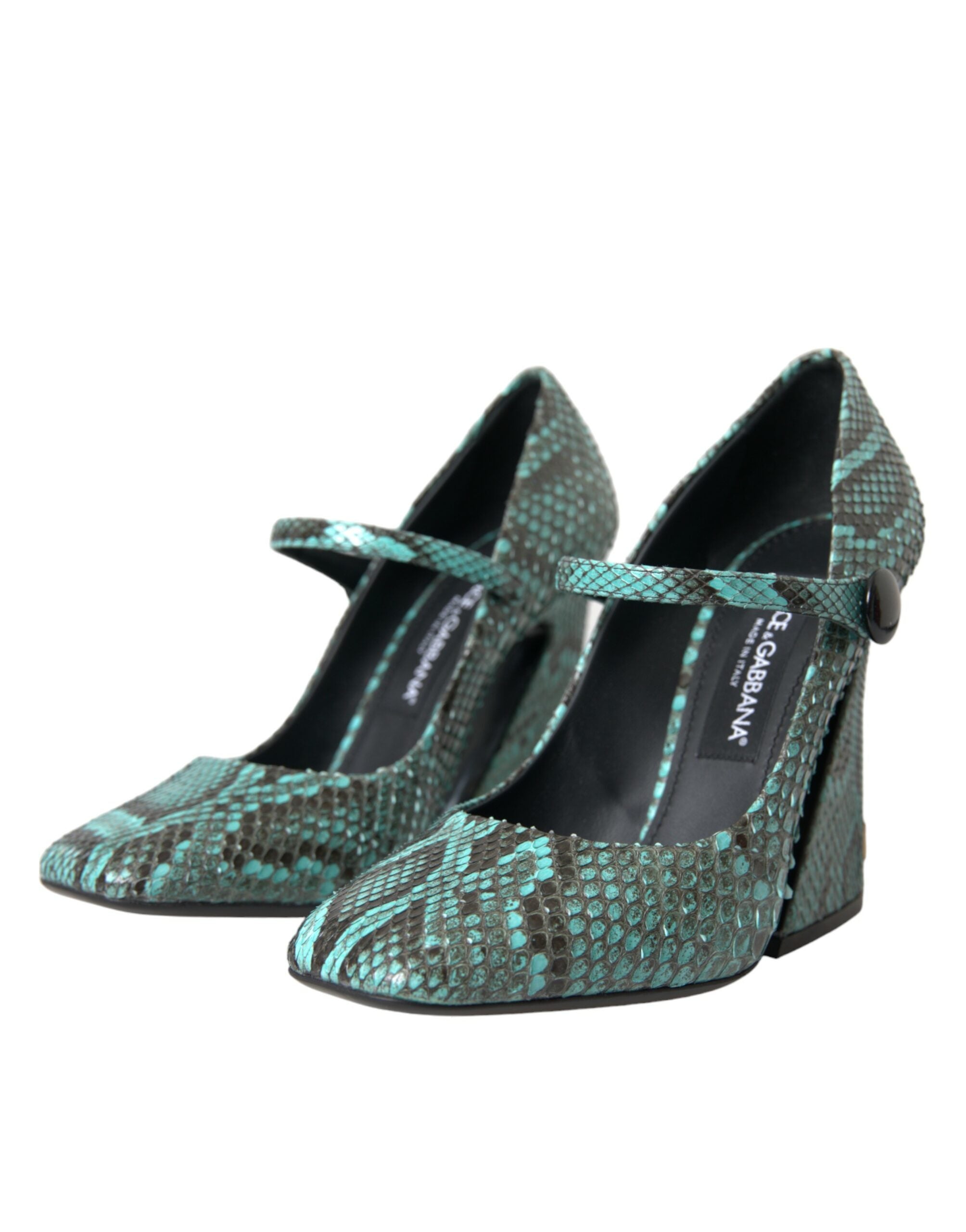 Dolce & Gabbana Aqua Python Leather Mary Jane Pumps Shoes -   -  Dolce & Gabbana.