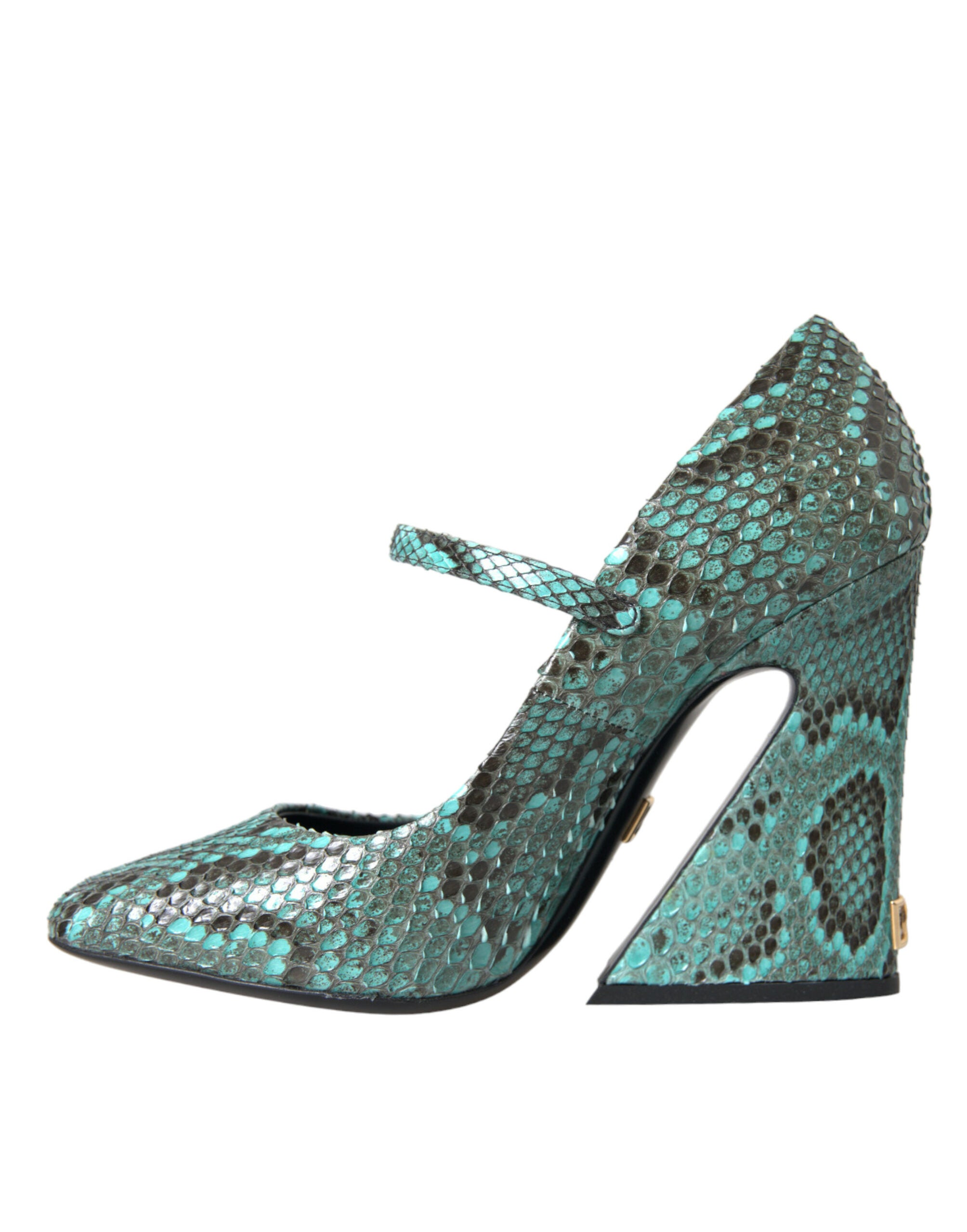 Dolce & Gabbana Aqua Python Leather Mary Jane Pumps Shoes -   -  Dolce & Gabbana.