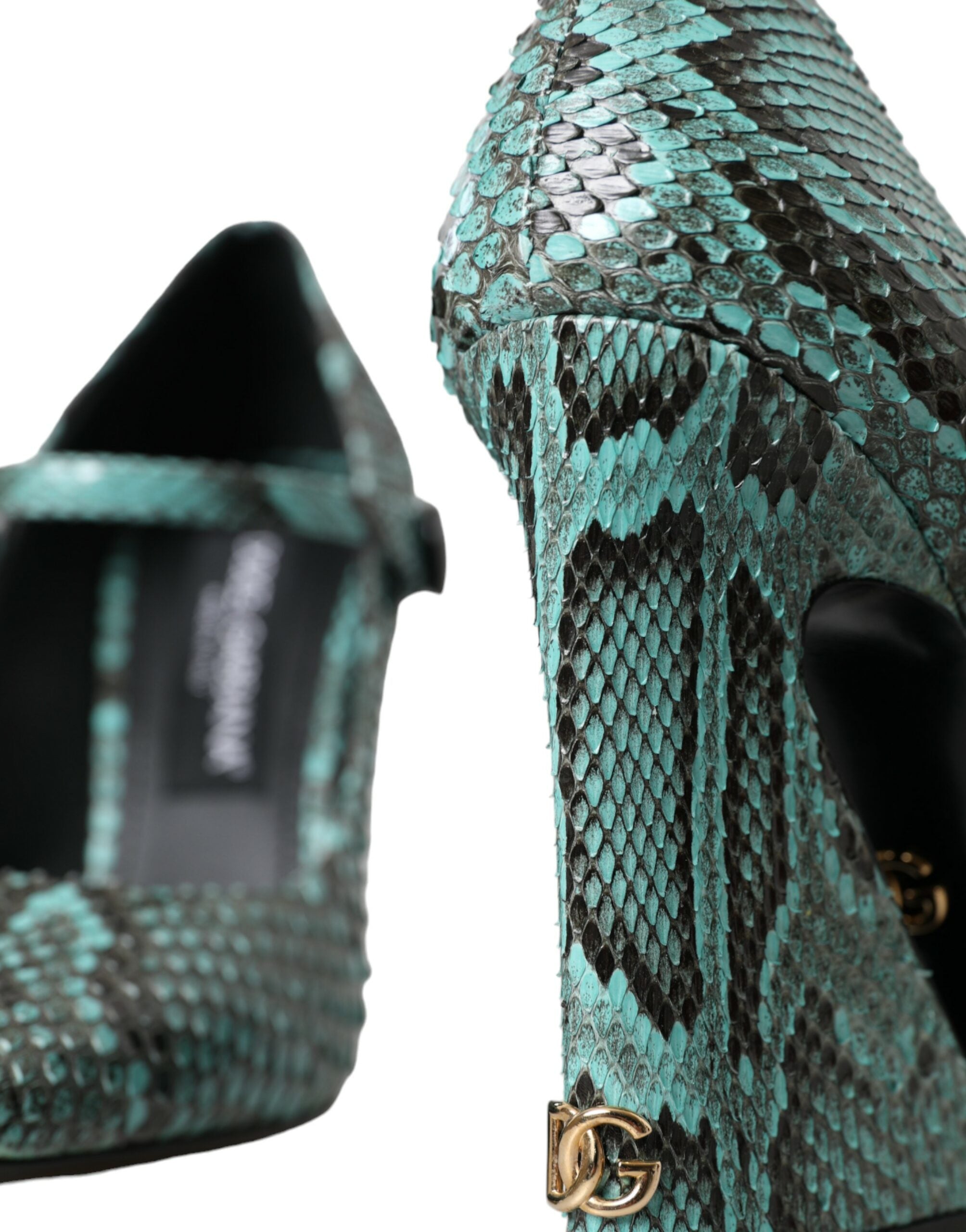 Dolce & Gabbana Aqua Python Leather Mary Jane Pumps Shoes -   -  Dolce & Gabbana.