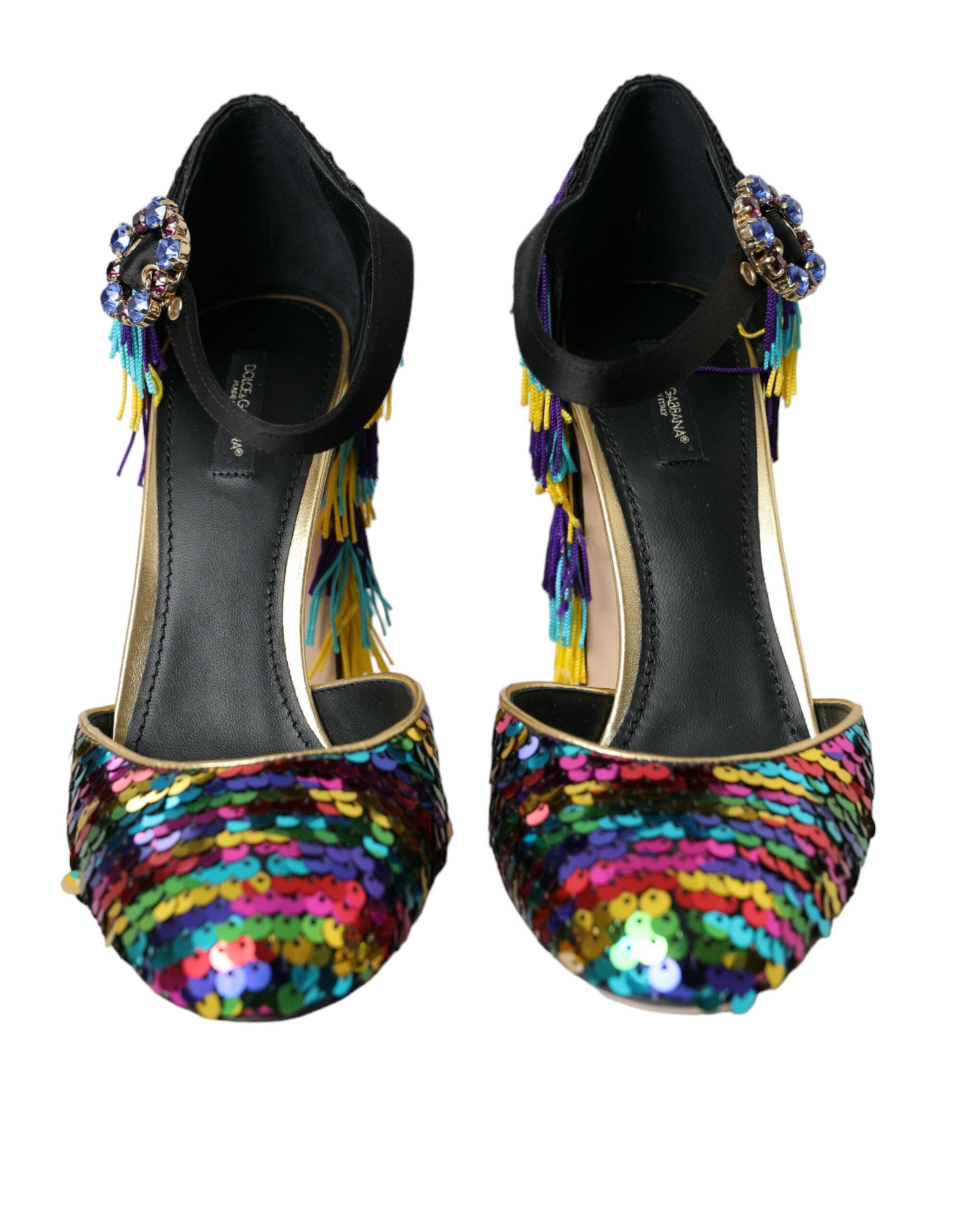 Dolce & Gabbana Multicolor Sequin Crystal Mary Jane Shoes -   -  Dolce & Gabbana.