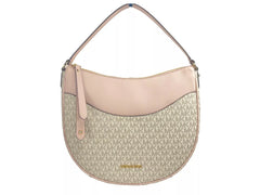 Michael Kors Large Dover Half Moon Crossbody Bag Purse Powder Blush Multi -  Luxury Cross Body Bag for Women -  Michael Kors.
