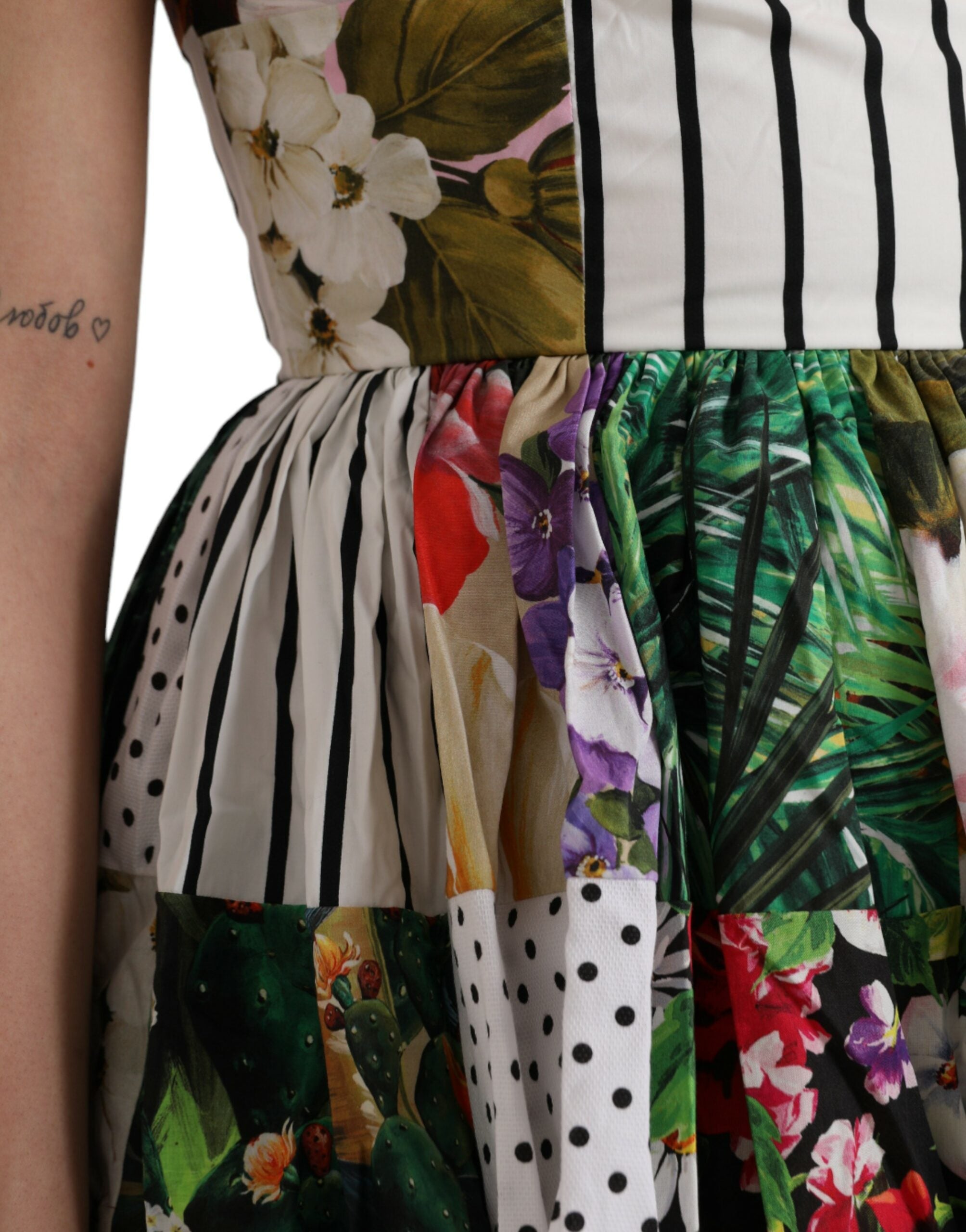 Dolce & Gabbana Multicolor Patchwork Cotton Aline Mini Dress -   -  Dolce & Gabbana.