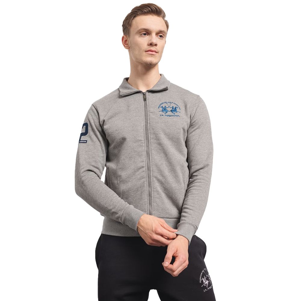 La Martina Gray Cotton Sweater -   -  La Martina.