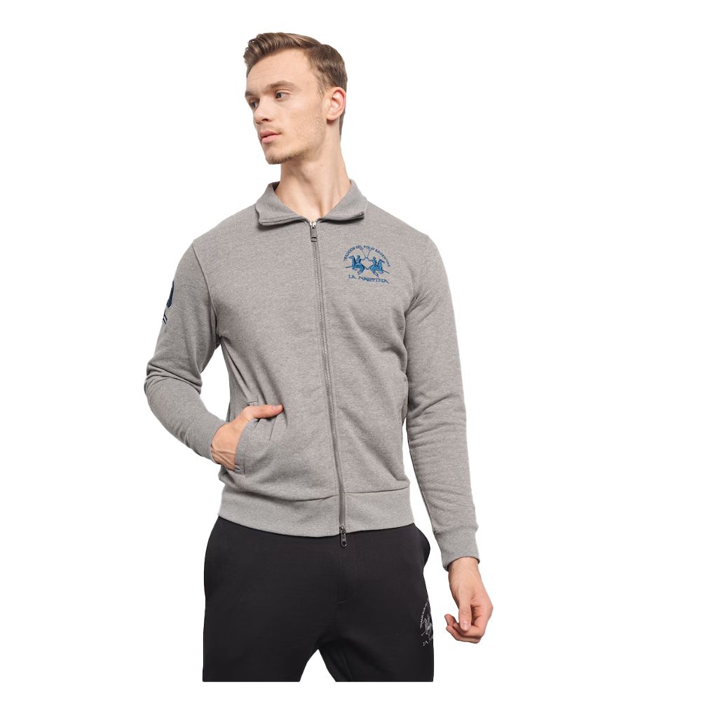 La Martina Gray Cotton Sweater -   -  La Martina.