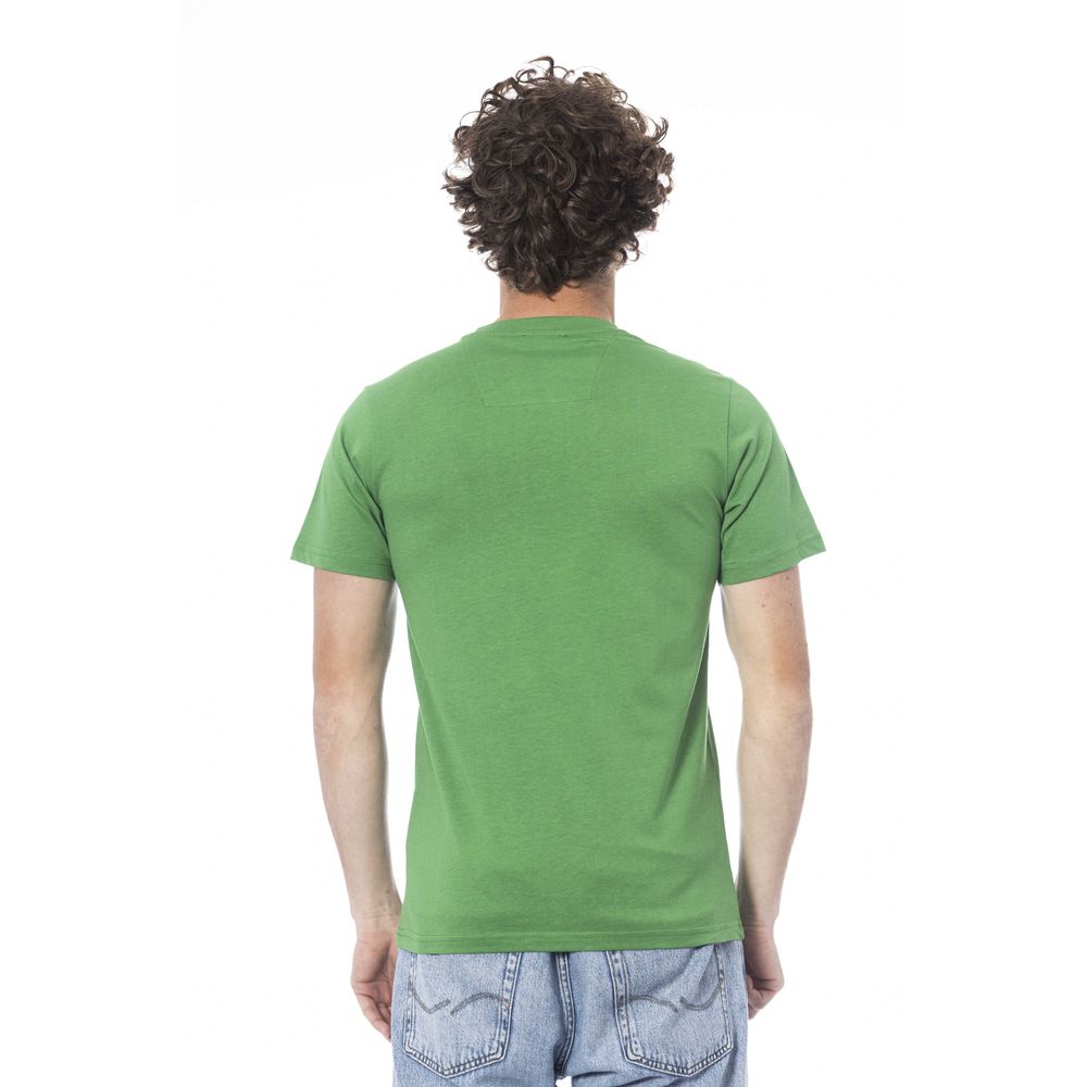 Cavalli Class Green Cotton Men T-Shirt -   -  Cavalli Class.