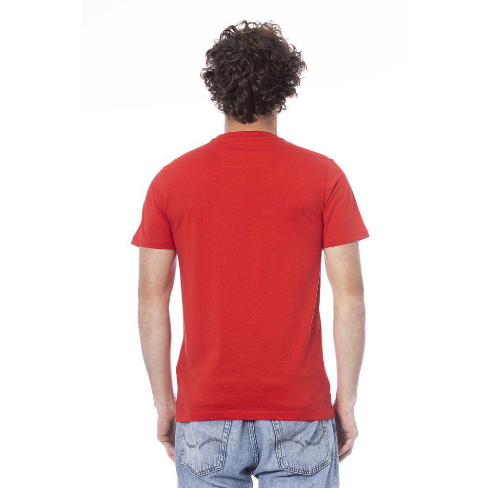 Cavalli Class Red Cotton Men T-Shirt -   -  Cavalli Class.