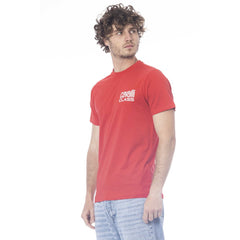 Cavalli Class Red Cotton Men T-Shirt -   -  Cavalli Class.