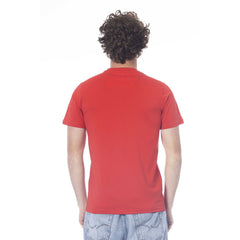 Cavalli Class Red Cotton Men T-Shirt -   -  Cavalli Class.