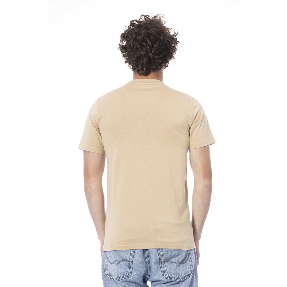 Cavalli Class Beige Cotton Men T-Shirt -   -  Cavalli Class.
