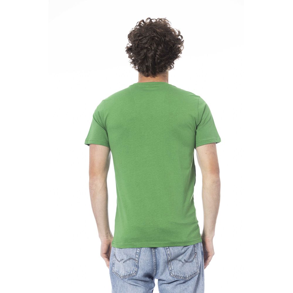Cavalli Class Green Cotton Men T-Shirt -   -  Cavalli Class.