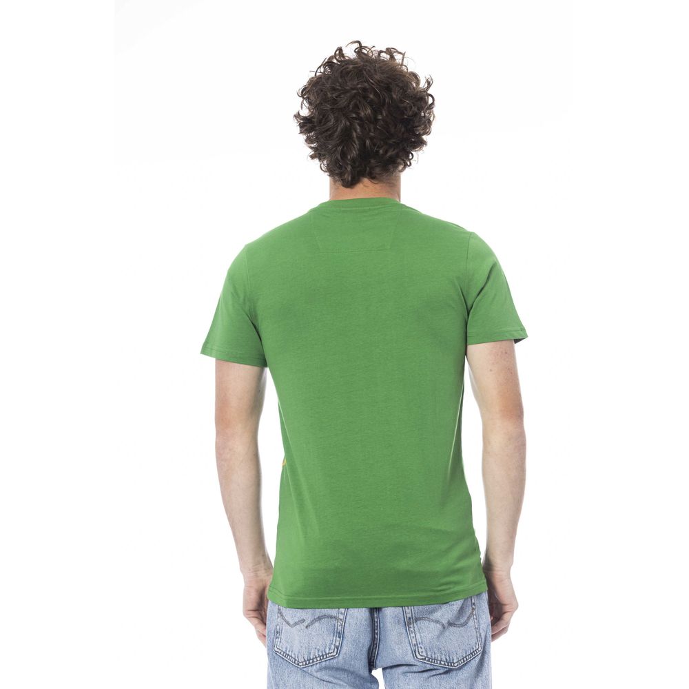 Cavalli Class Green Cotton Men T-Shirt -   -  Cavalli Class.