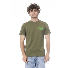 Cavalli Class Green Cotton Men T-Shirt -   -  Cavalli Class.